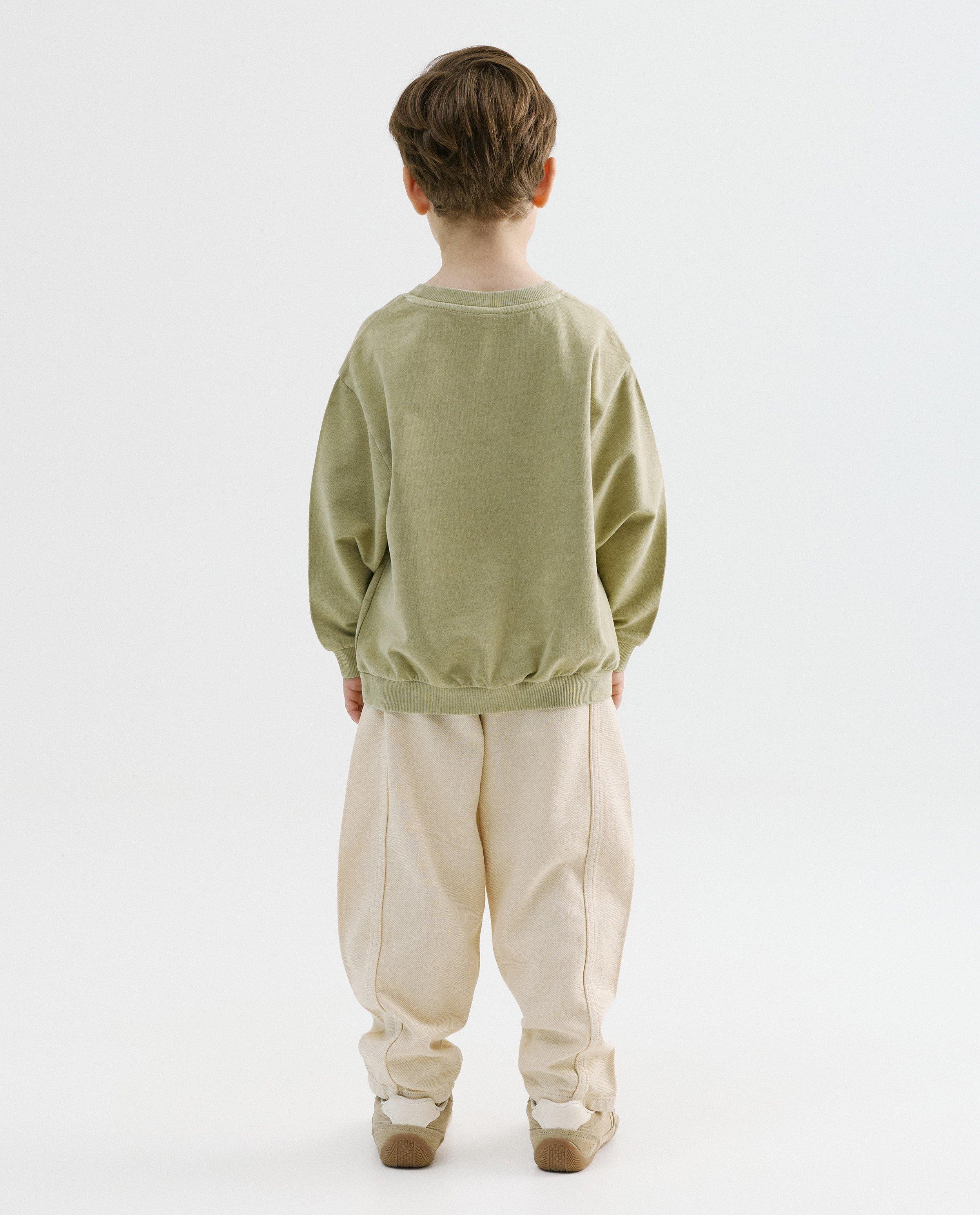 Broek met siernaden, baggy fit, unisex, 92-134 - Product Detail - wit - afbeelding nummer 2