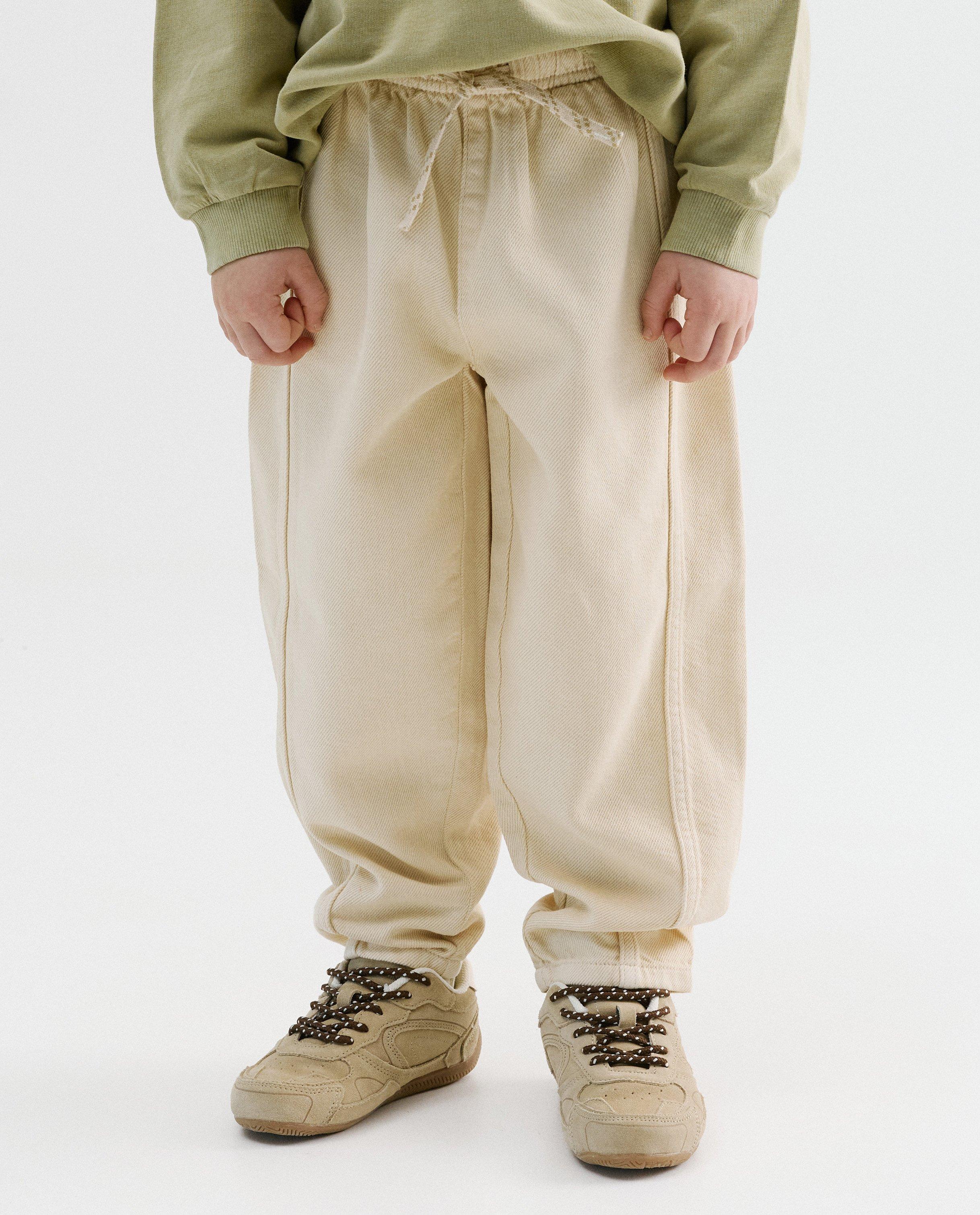 Broek met siernaden, baggy fit, unisex, 92-134 - Product Detail - wit - afbeelding nummer 3