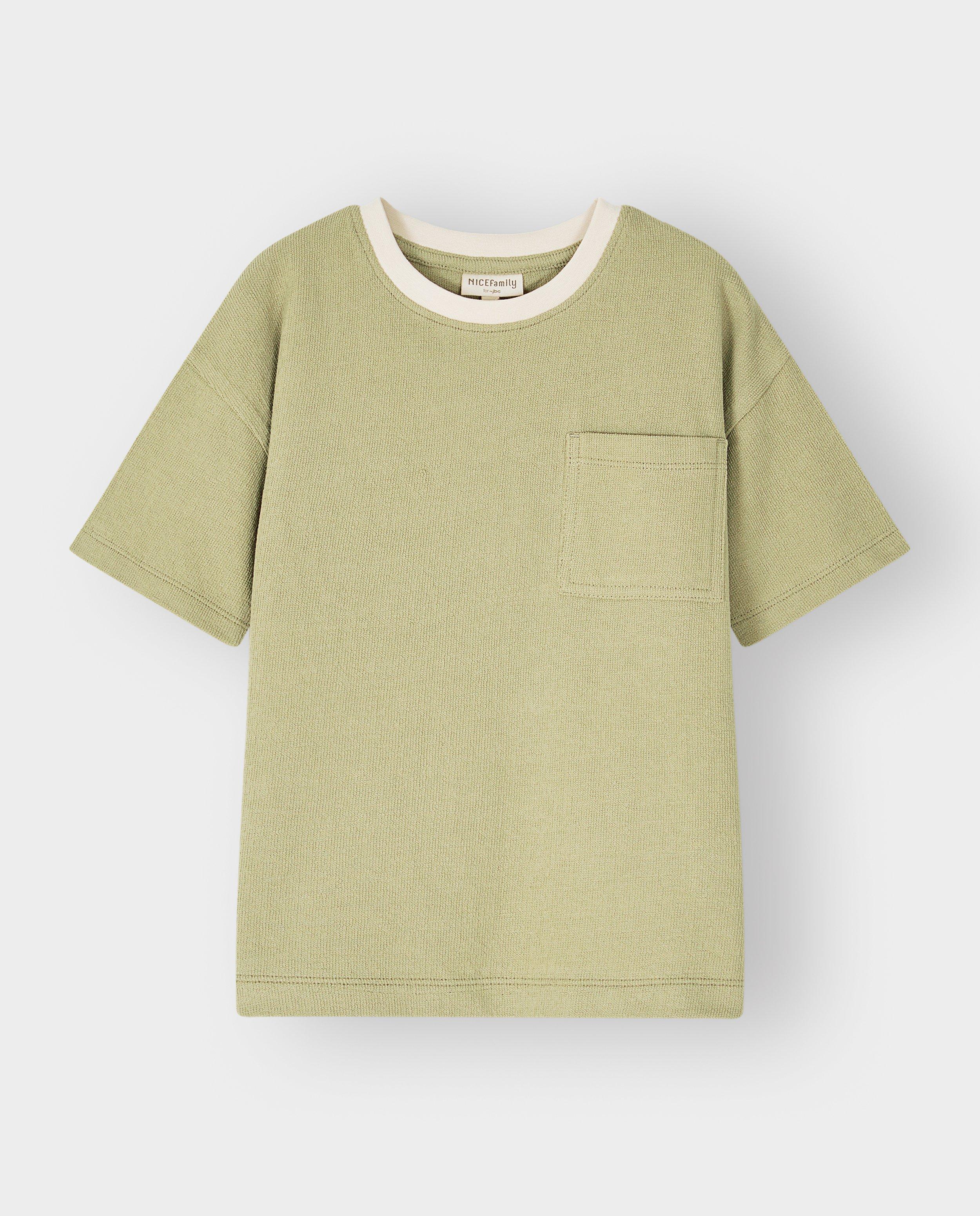 Groen T-shirt, loose fit, unisex, 98-134 - Product Detail - khaki - afbeelding nummer 1