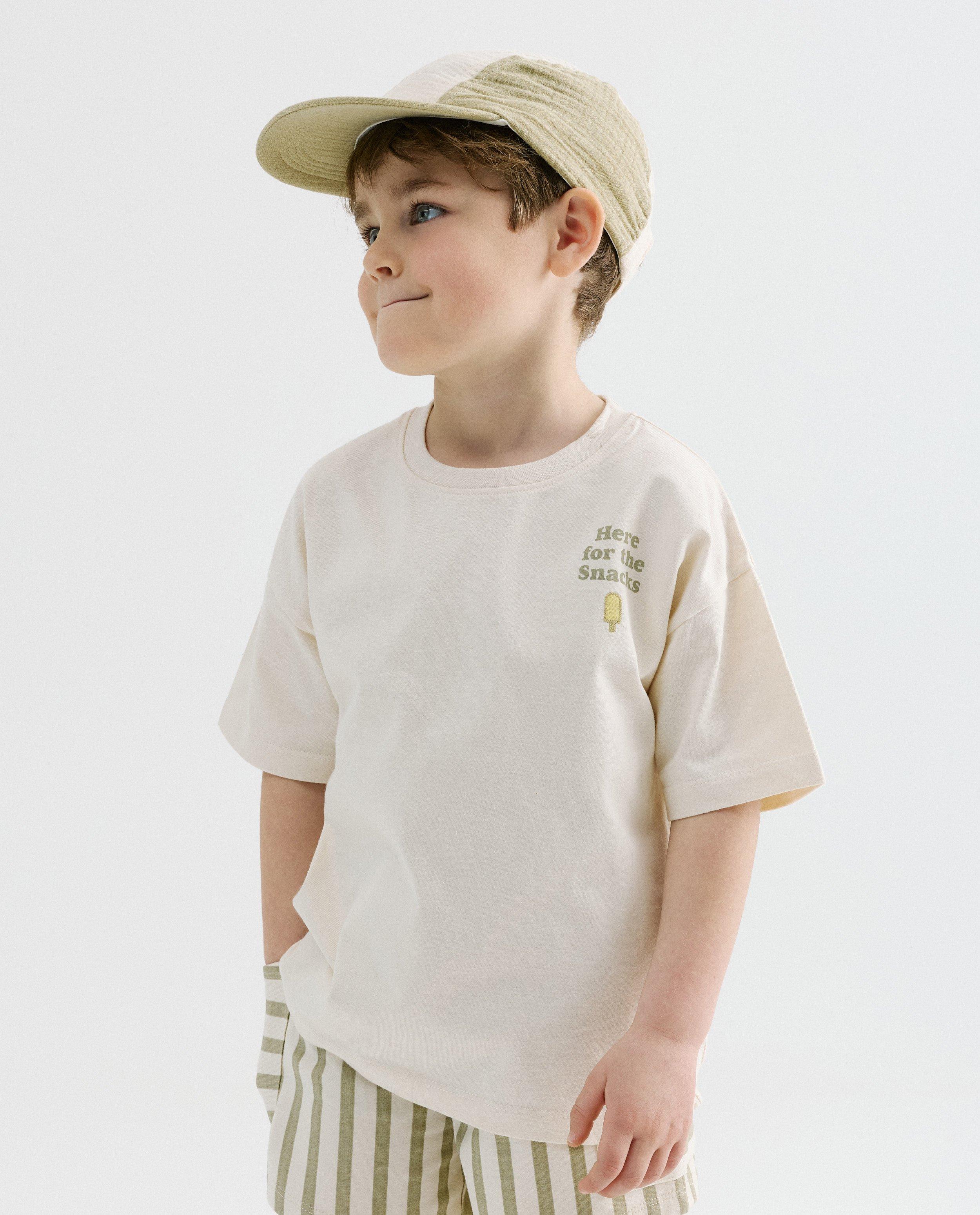 T-shirt met backprint, loose fit, unisex, 92-134 - Product Detail - wit - afbeelding nummer 2