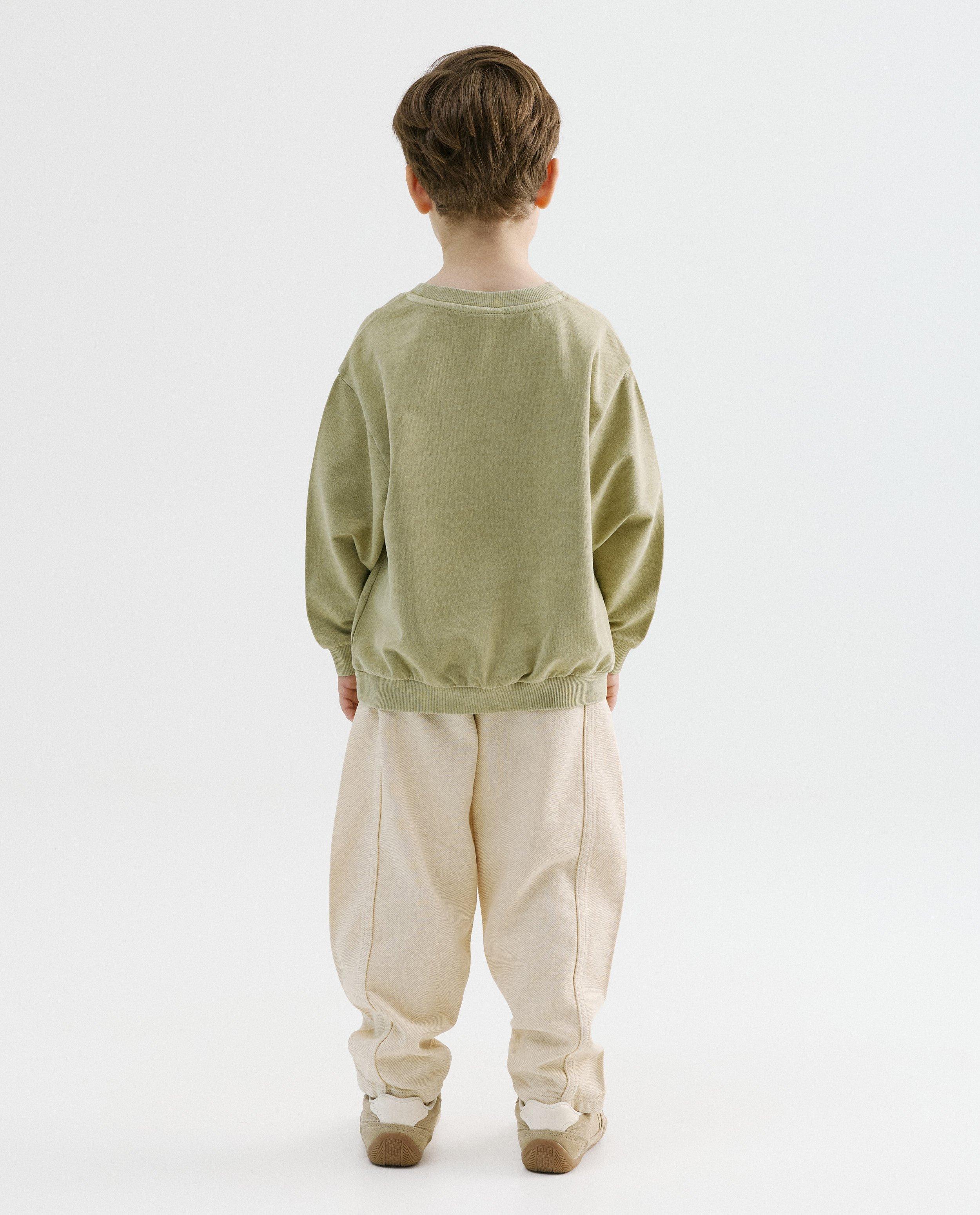 Sweater met opschrift, unisex, 98-134 - Product Detail - khaki - afbeelding nummer 3