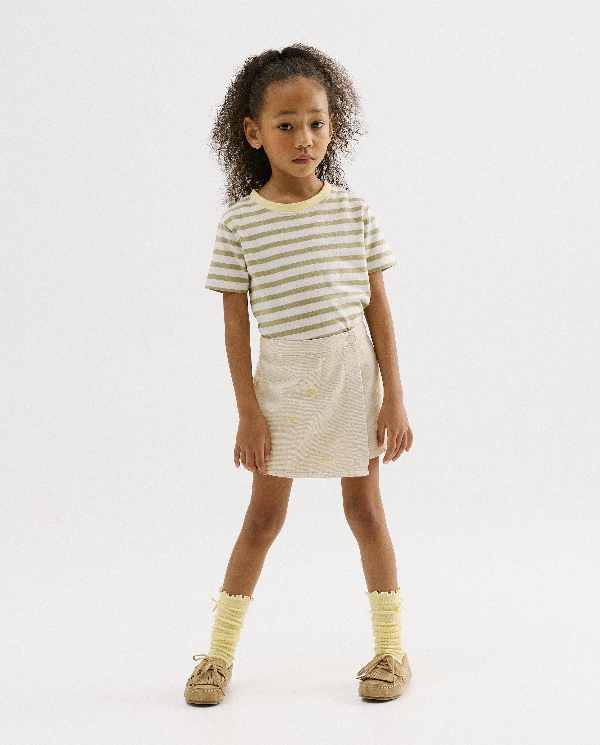 T-shirt met strepen, loose fit, unisex, 98-134 - Product Detail - khaki - afbeelding nummer 2