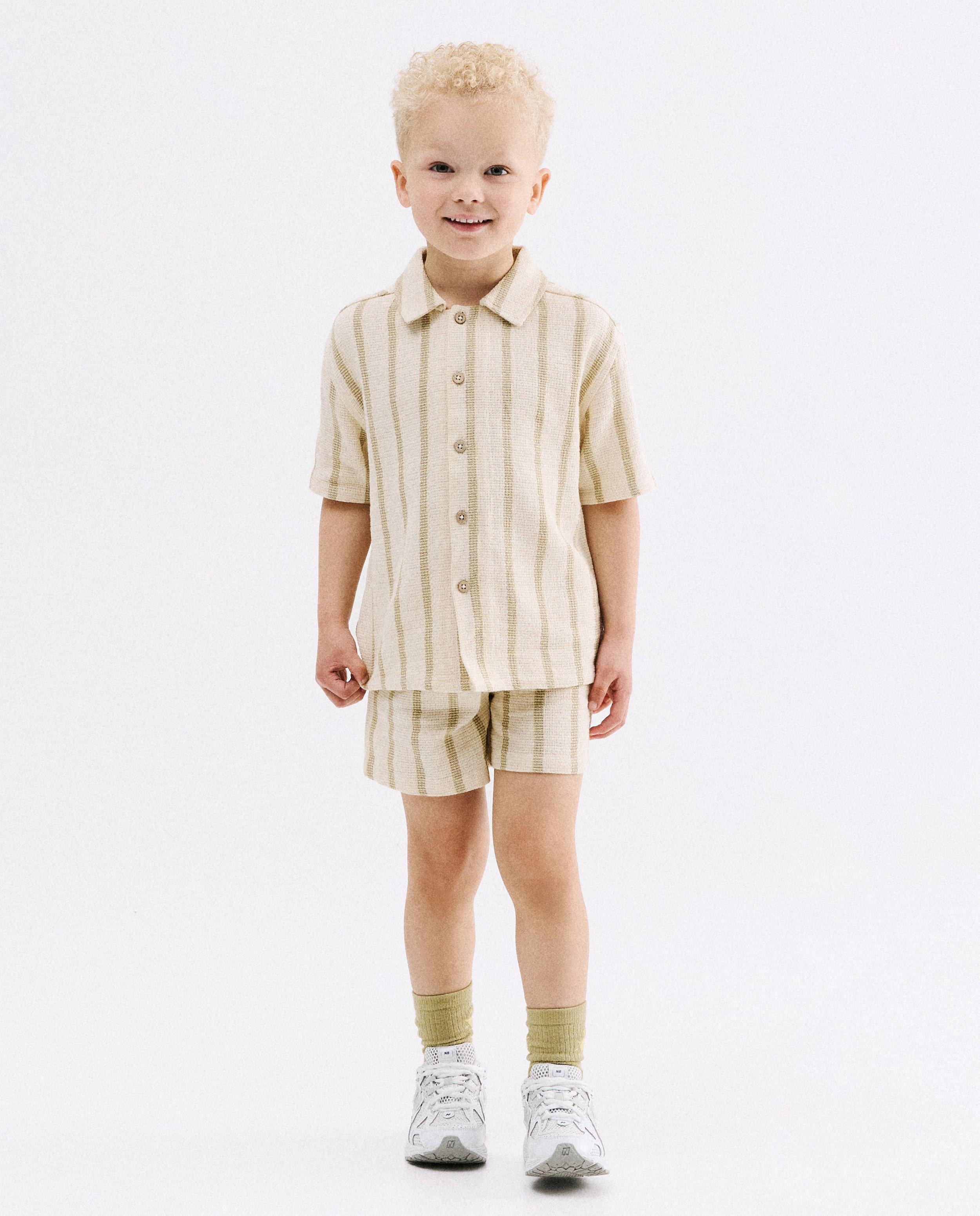 Chemise avec texture, 98-134 - D&eacute;tails du produit - blanc - image num&eacute;ro 2