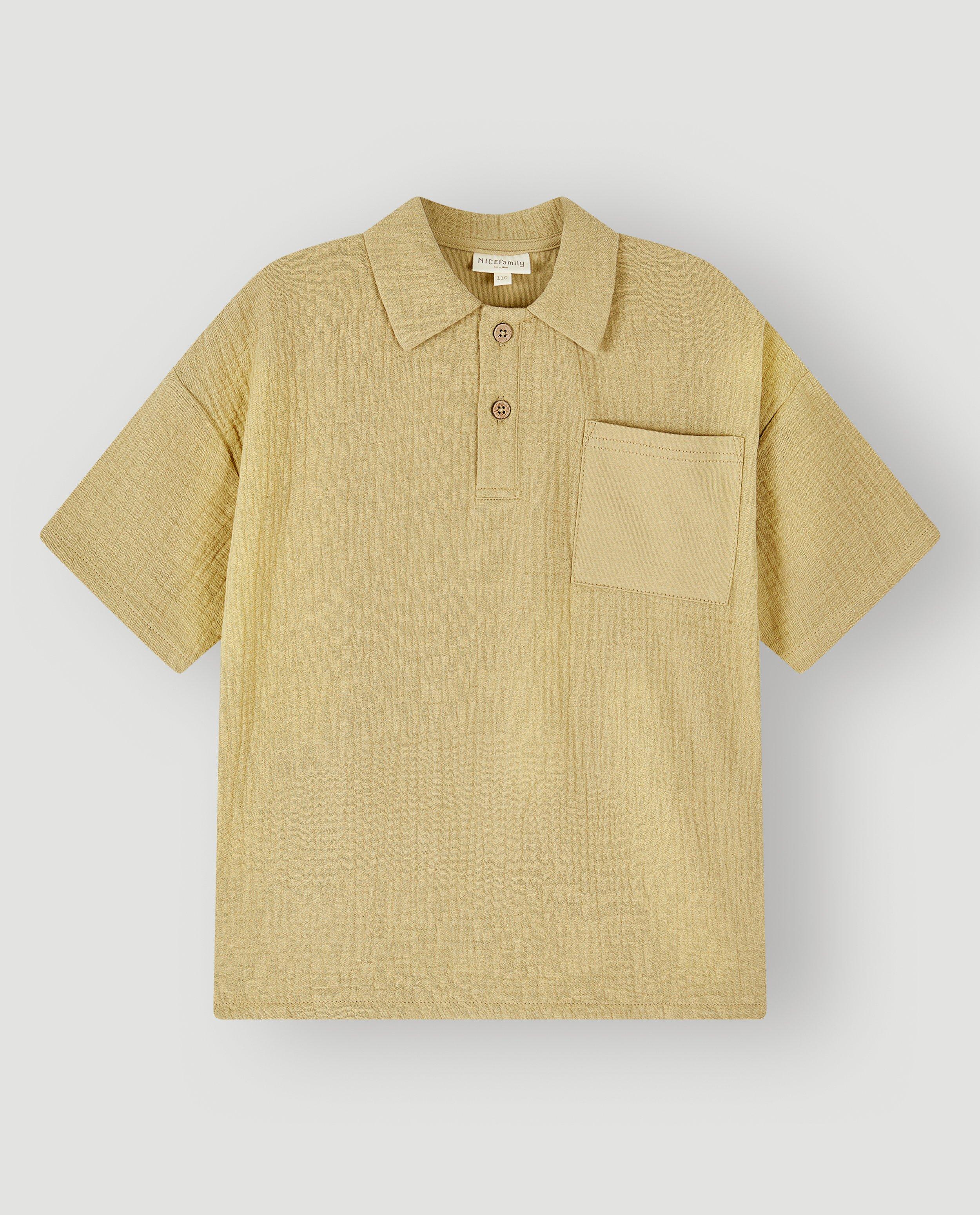 Chemise en t&eacute;tra, 98-134 - D&eacute;tails du produit - khaki - image num&eacute;ro 6
