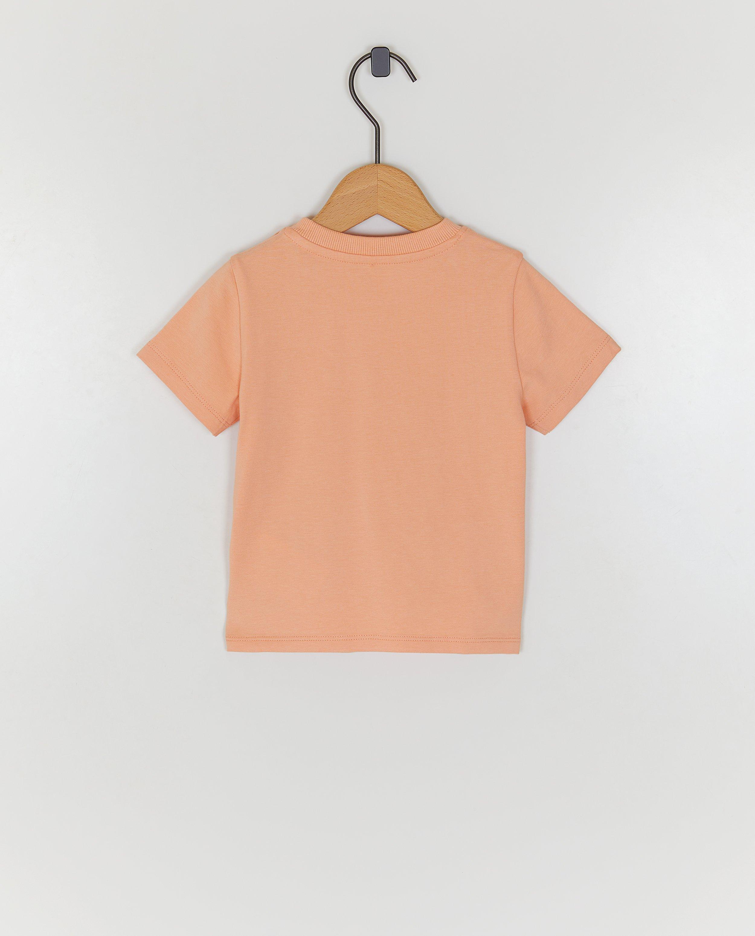 T-shirt met reli&euml;fprint zon - Product Detail - lichtoranje - afbeelding nummer 2