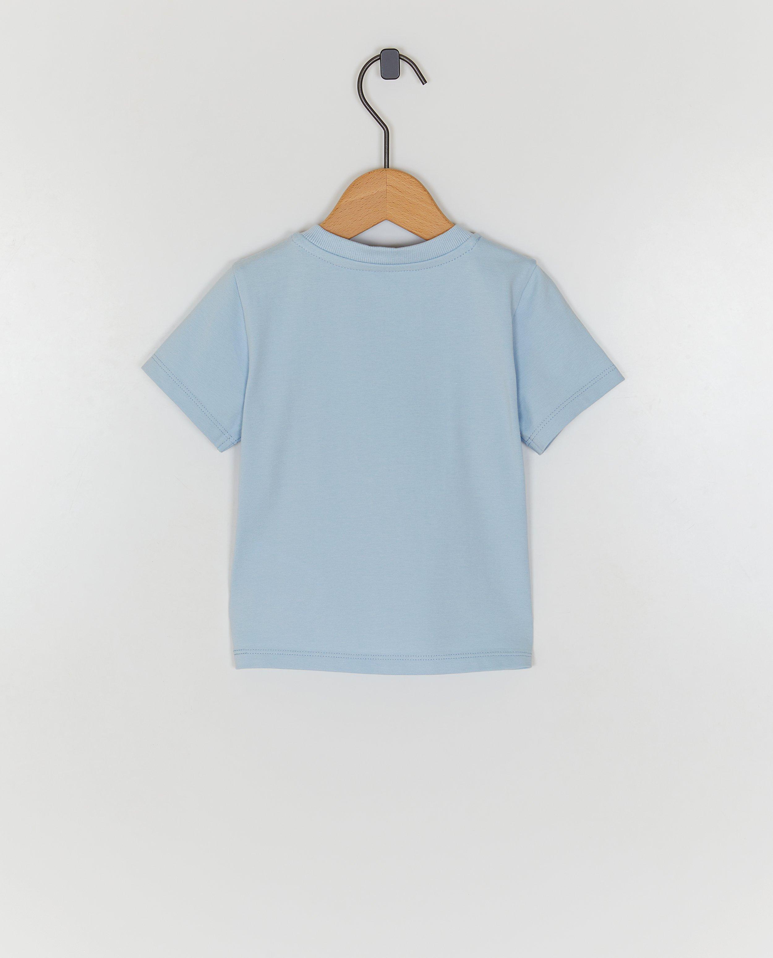 T-shirt met reli&euml;fprint, regular fit - Product Detail - lichtblauw - afbeelding nummer 2