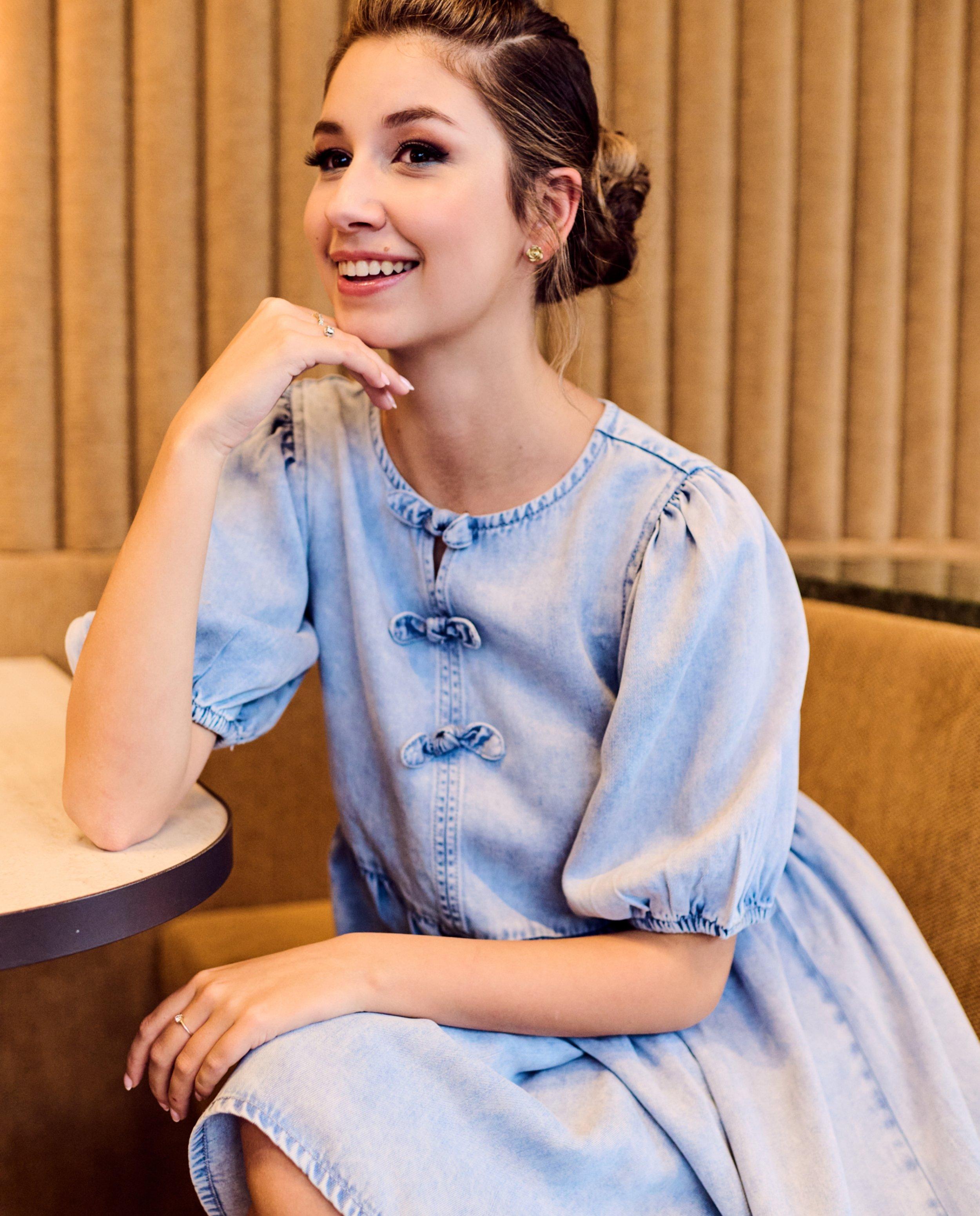 Kleedjes - Jeansjurk met strikjes