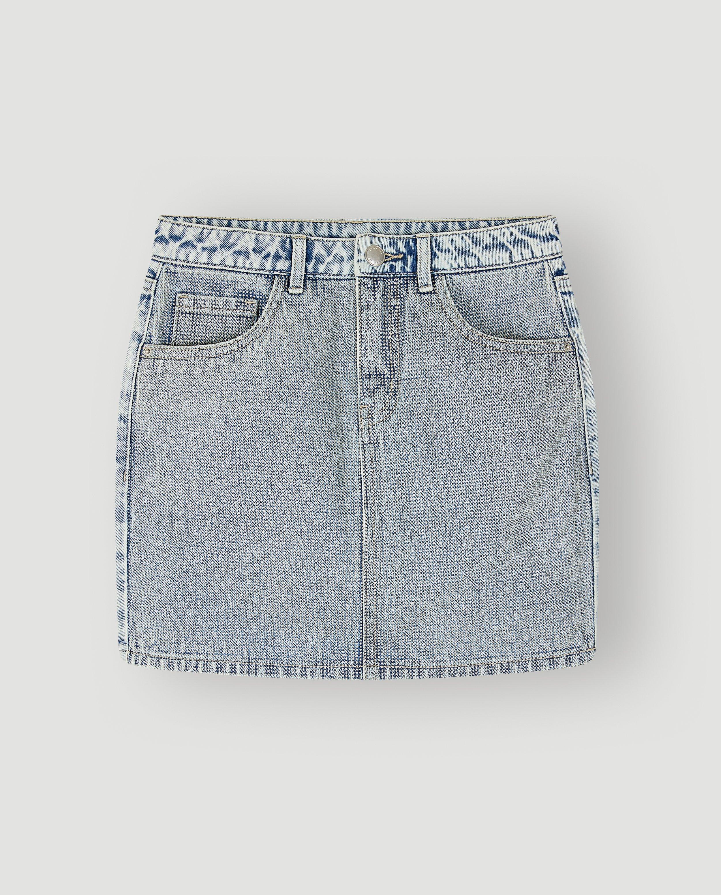 Rokken - Jeansrok met glitter