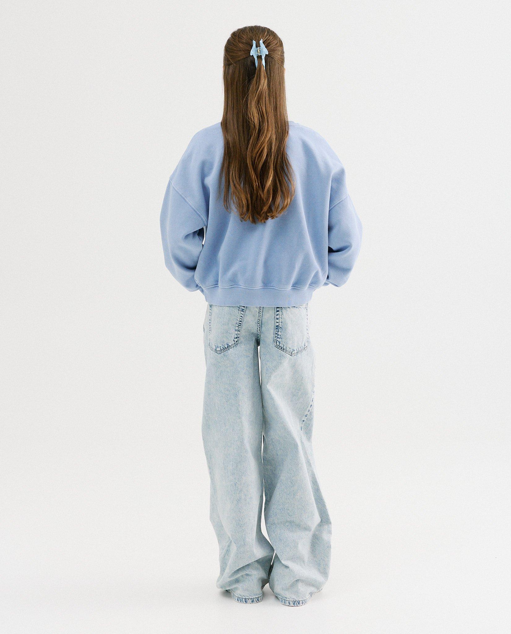 Sweater avec inscription - D&eacute;tails du produit - bleu clair - image num&eacute;ro 3