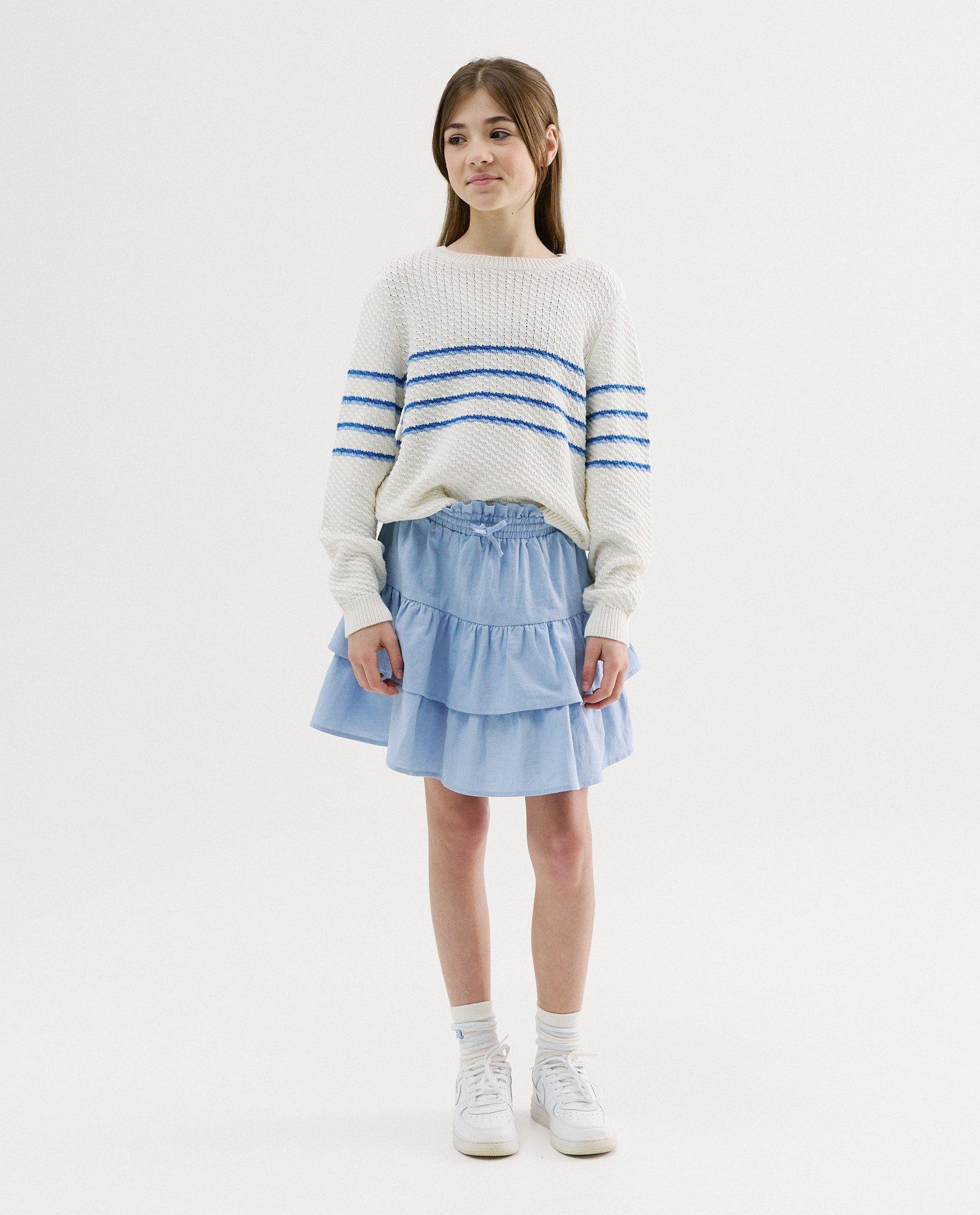 Jupe avec volants - D&eacute;tails du produit - bleu clair - image num&eacute;ro 1