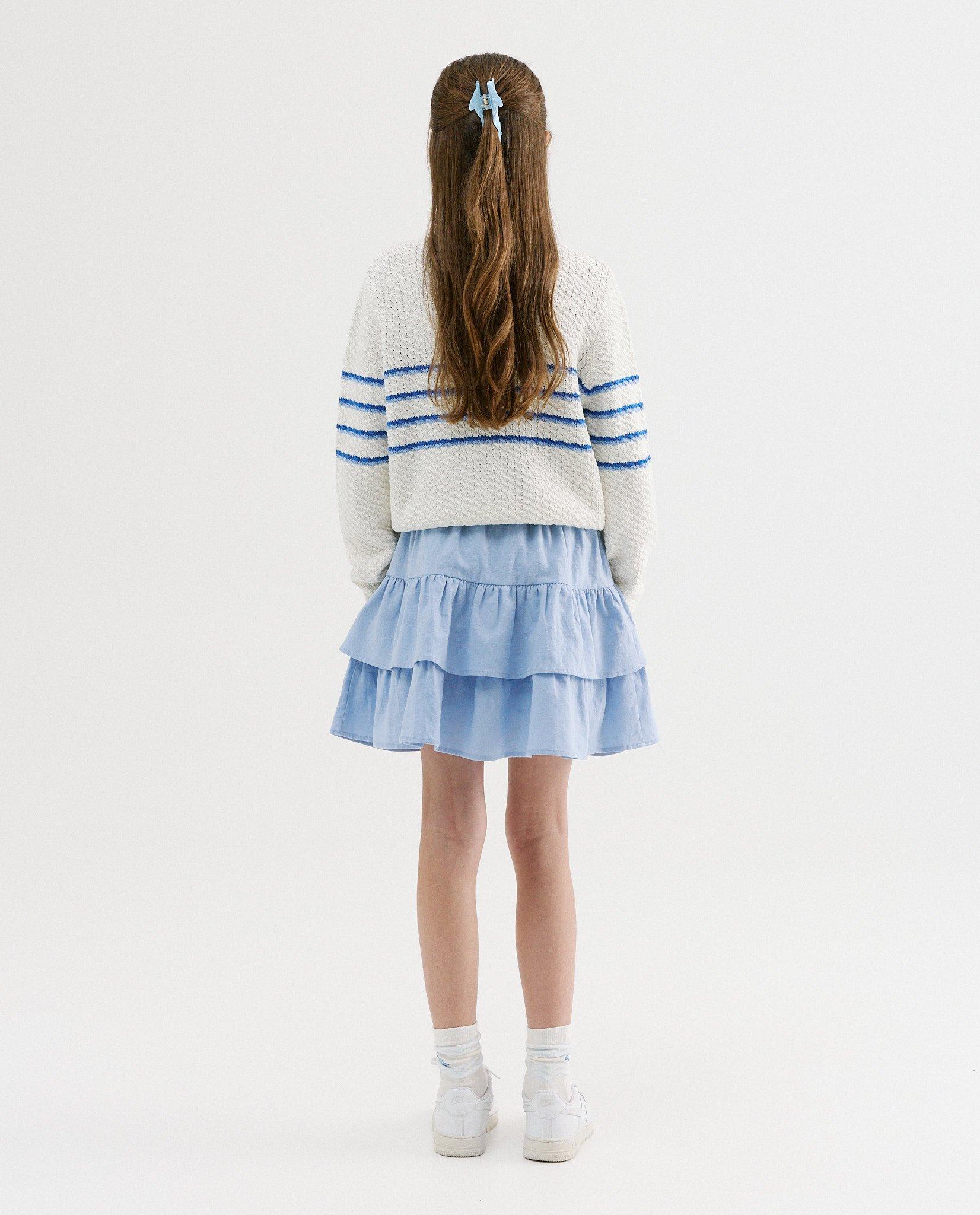 Jupe avec volants - D&eacute;tails du produit - bleu clair - image num&eacute;ro 2