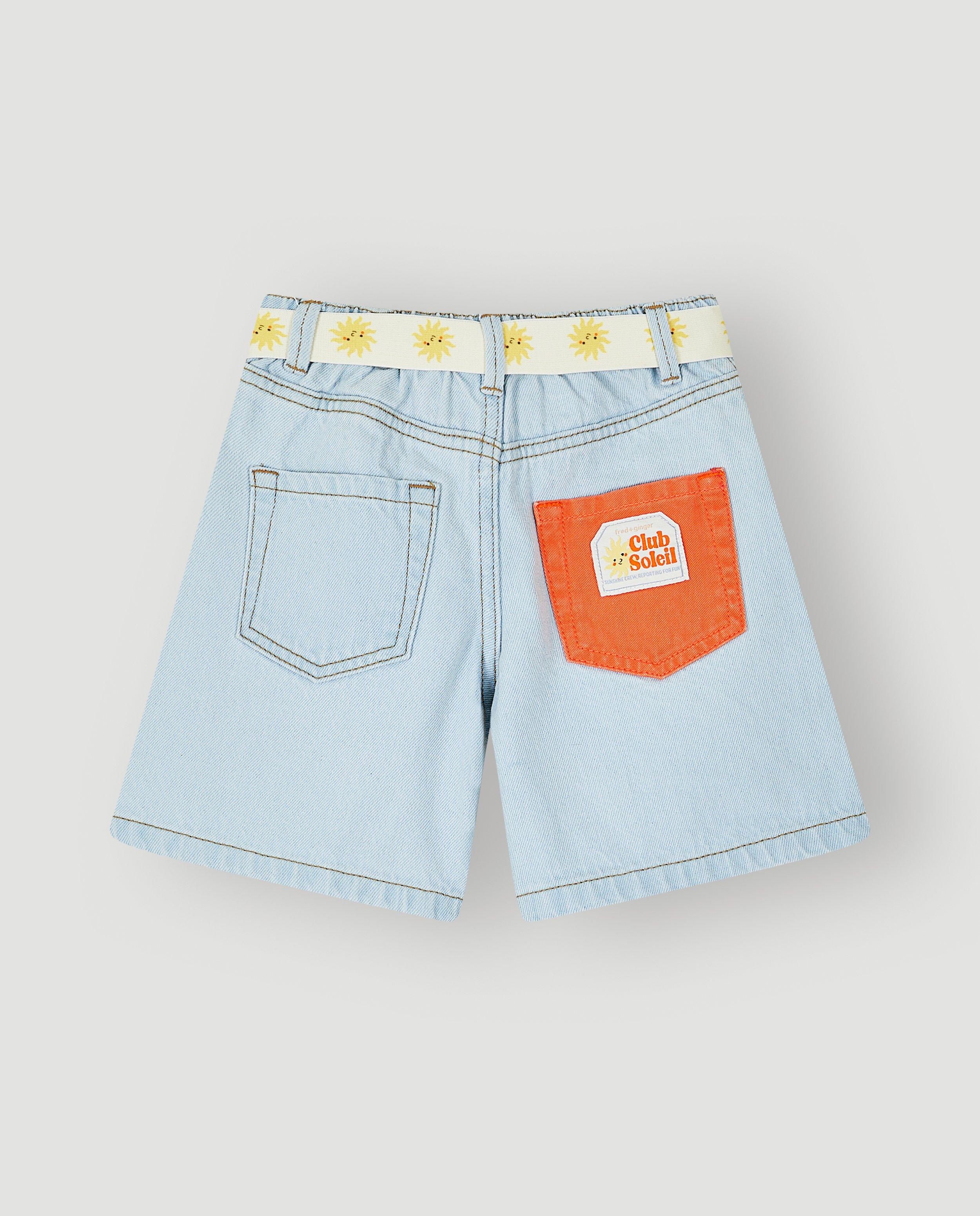 Shorts - Short en jean bleu clair avec ceinture