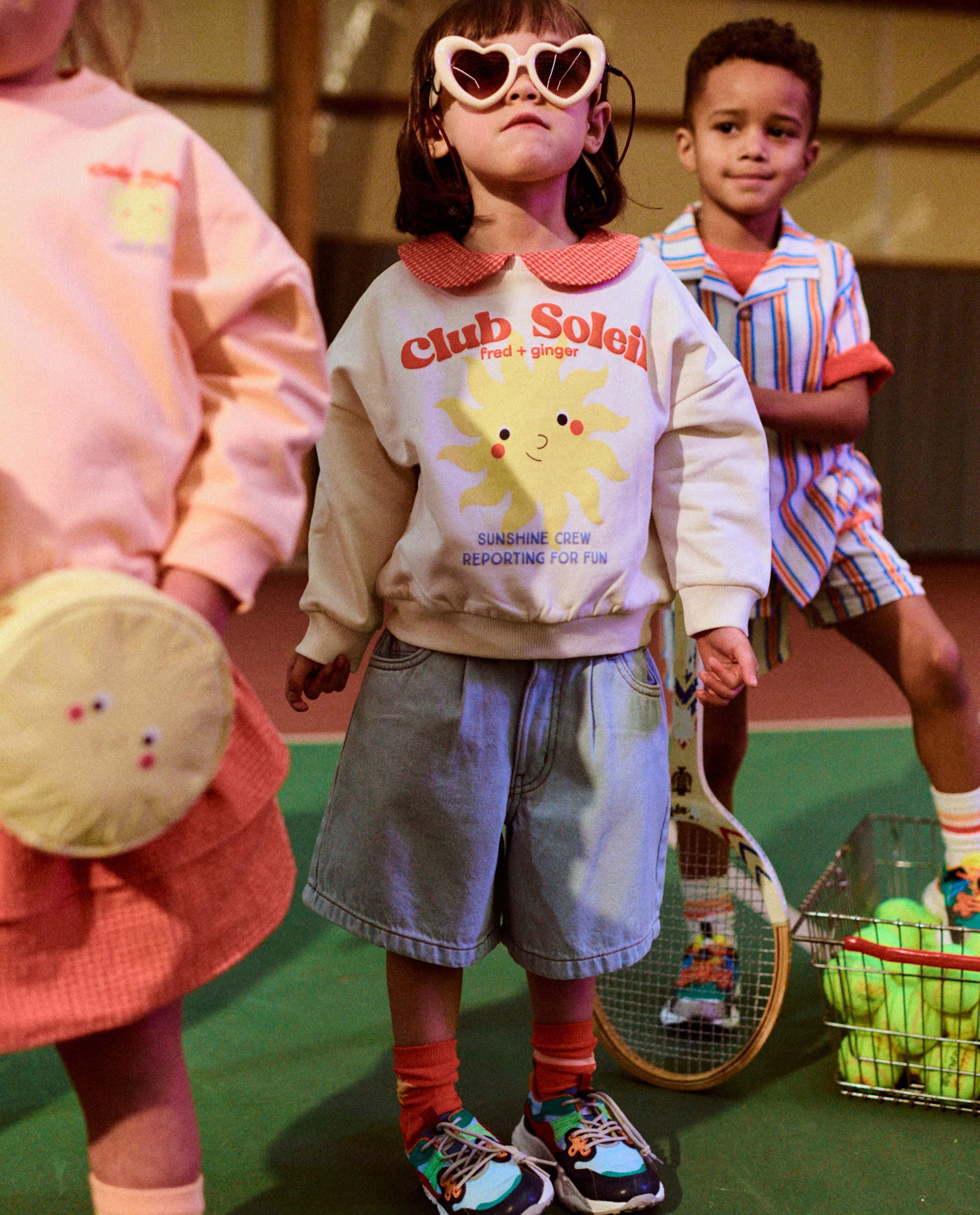 Sweat avec imprim&eacute; soleil - D&eacute;tails du produit - blanc - image num&eacute;ro 1