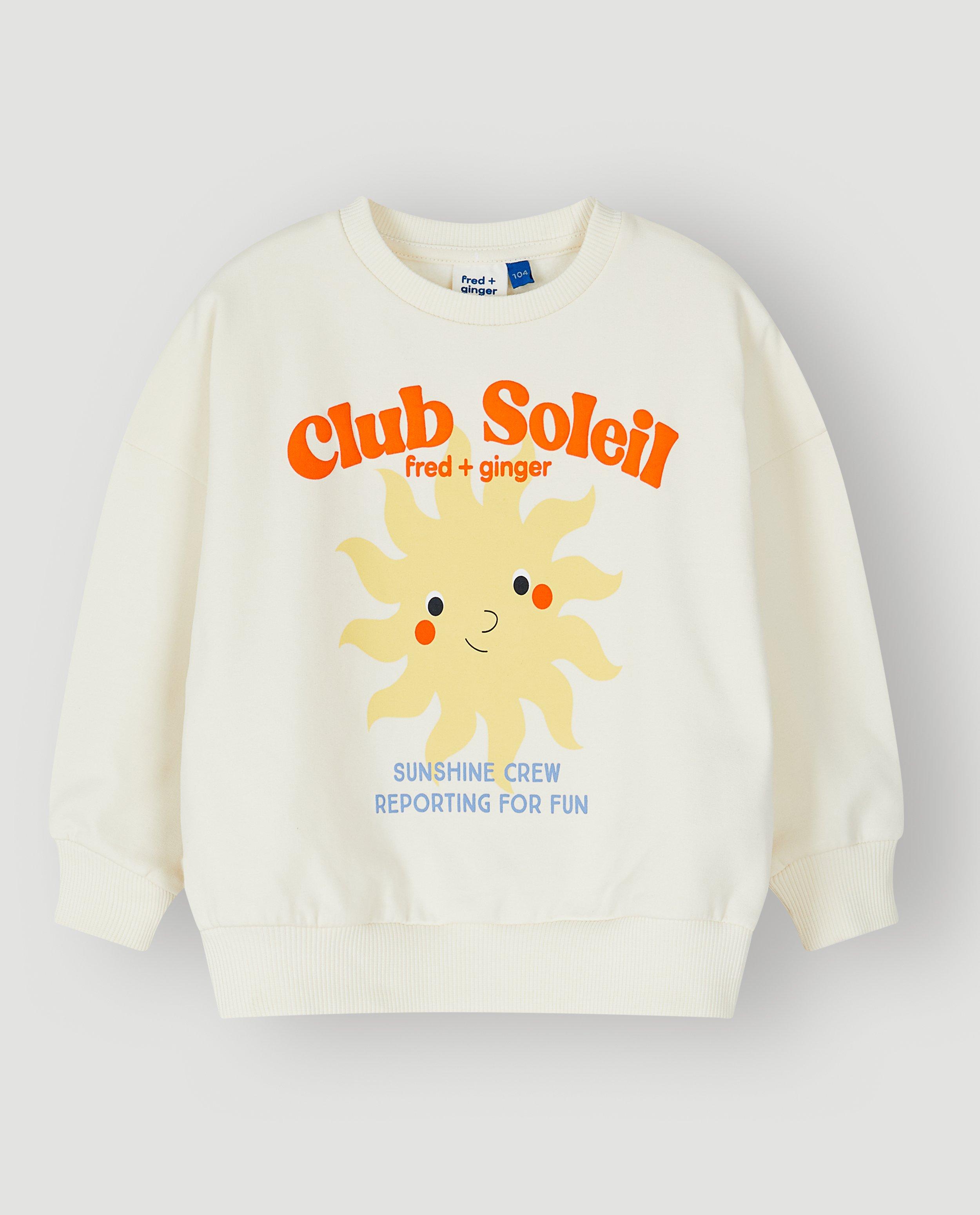 Sweat avec imprim&eacute; soleil - D&eacute;tails du produit - blanc - image num&eacute;ro 3