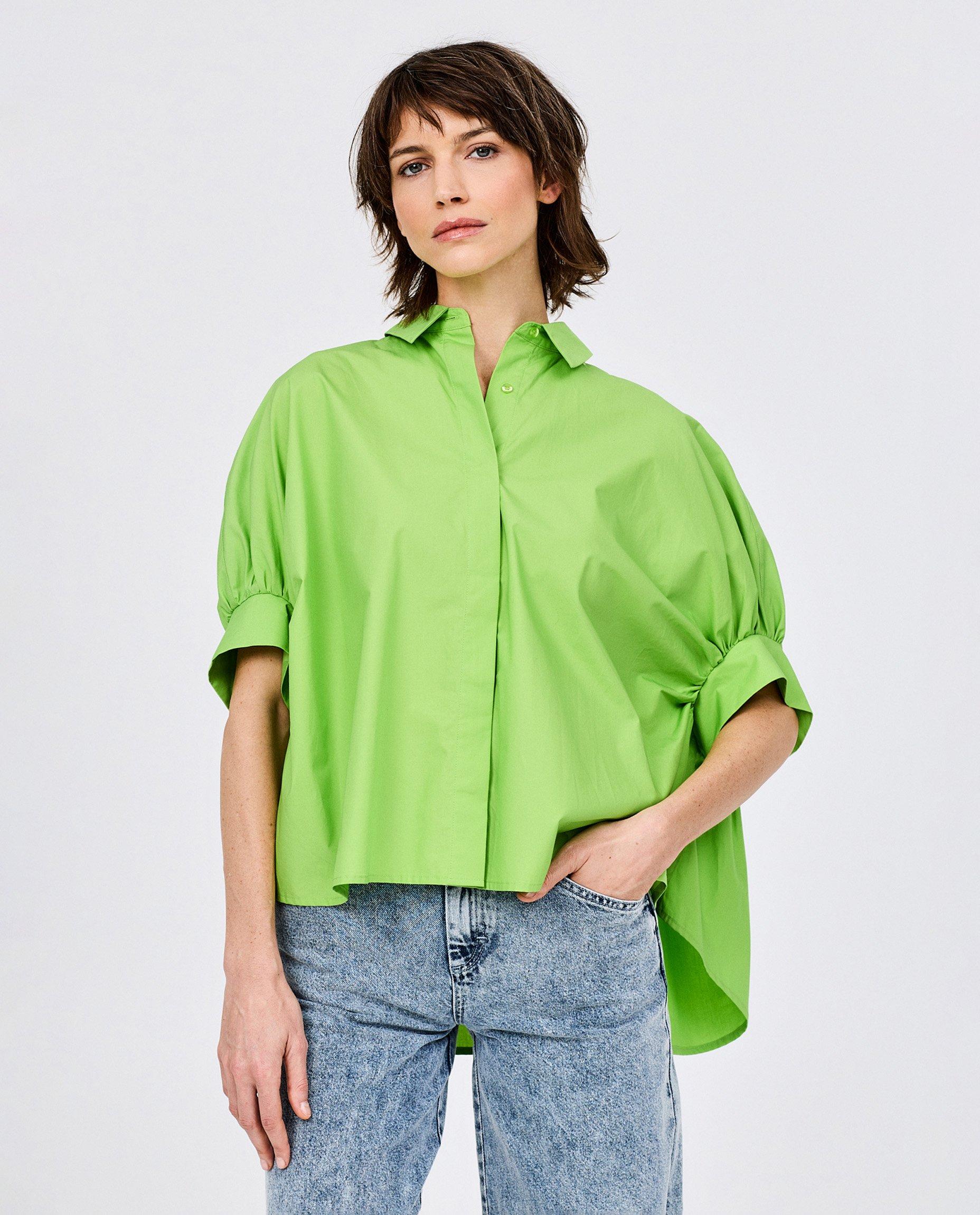 Groene hemdblouse - Product Detail - felgroen - afbeelding nummer 1