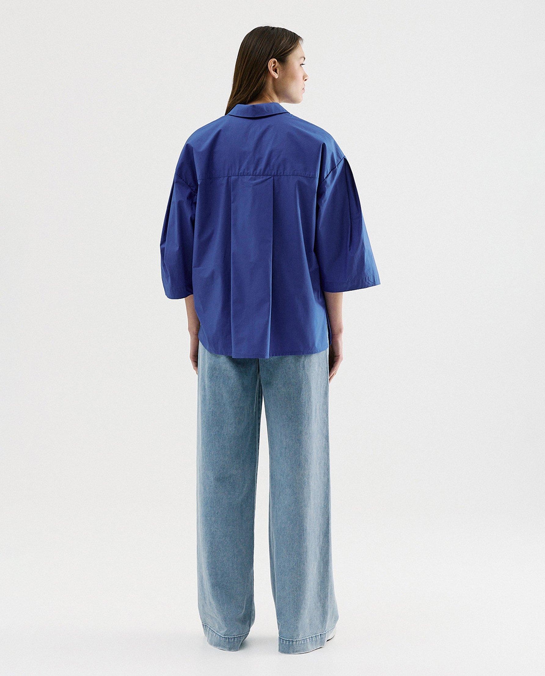 Blauwe hemdblouse - Product Detail - felblauw - afbeelding nummer 3