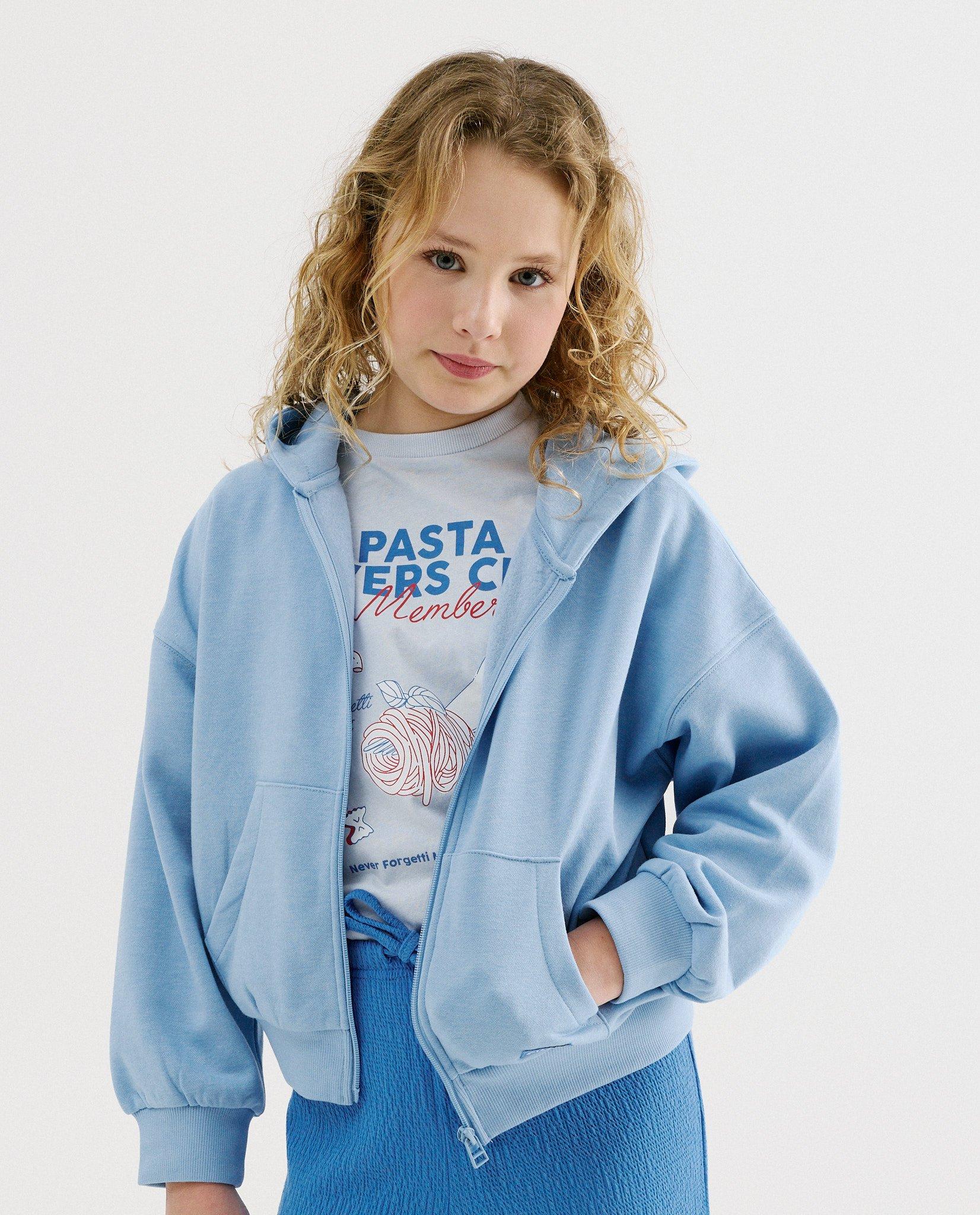 Sweat zipp&eacute; - D&eacute;tails du produit - bleu - image num&eacute;ro 1