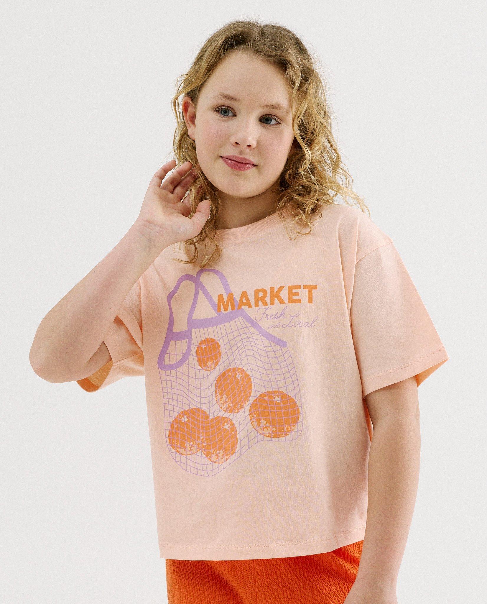 T-shirt avec imprim&eacute; - D&eacute;tails du produit - orange clair - image num&eacute;ro 1