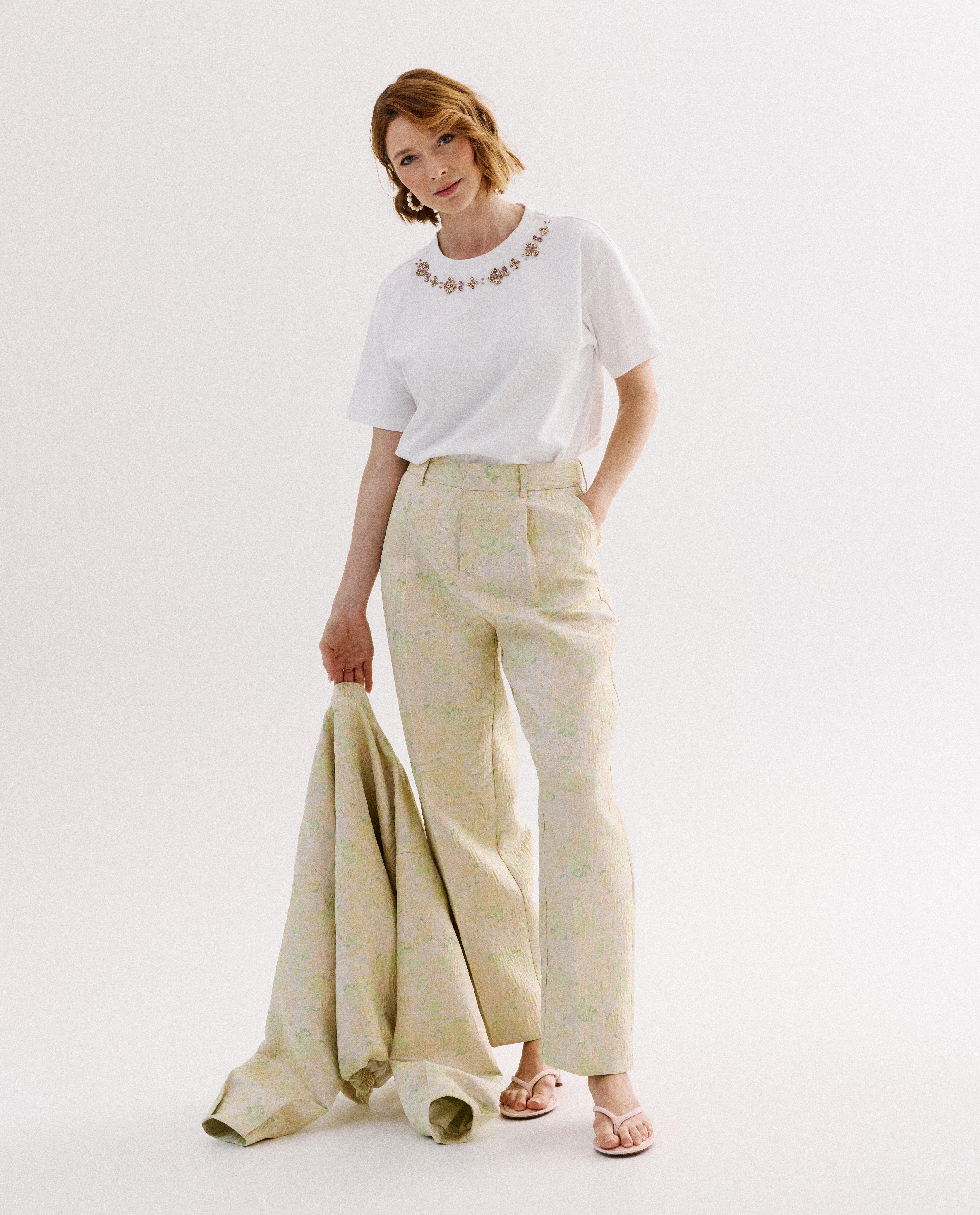 T-shirt met siersteentjes, relaxed fit - Product Detail - wit - afbeelding nummer 2