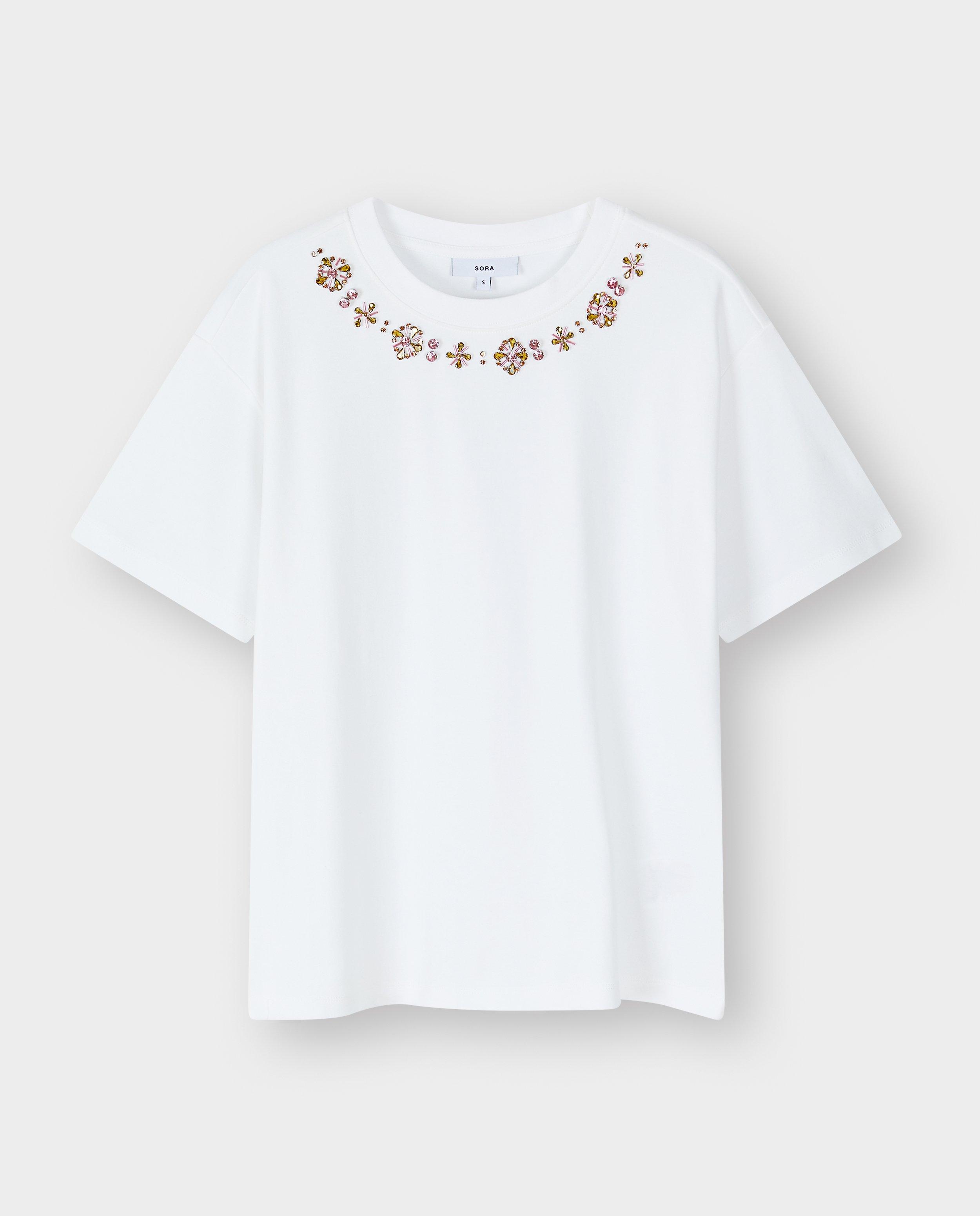 T-shirt met siersteentjes, relaxed fit - Product Detail - wit - afbeelding nummer 4