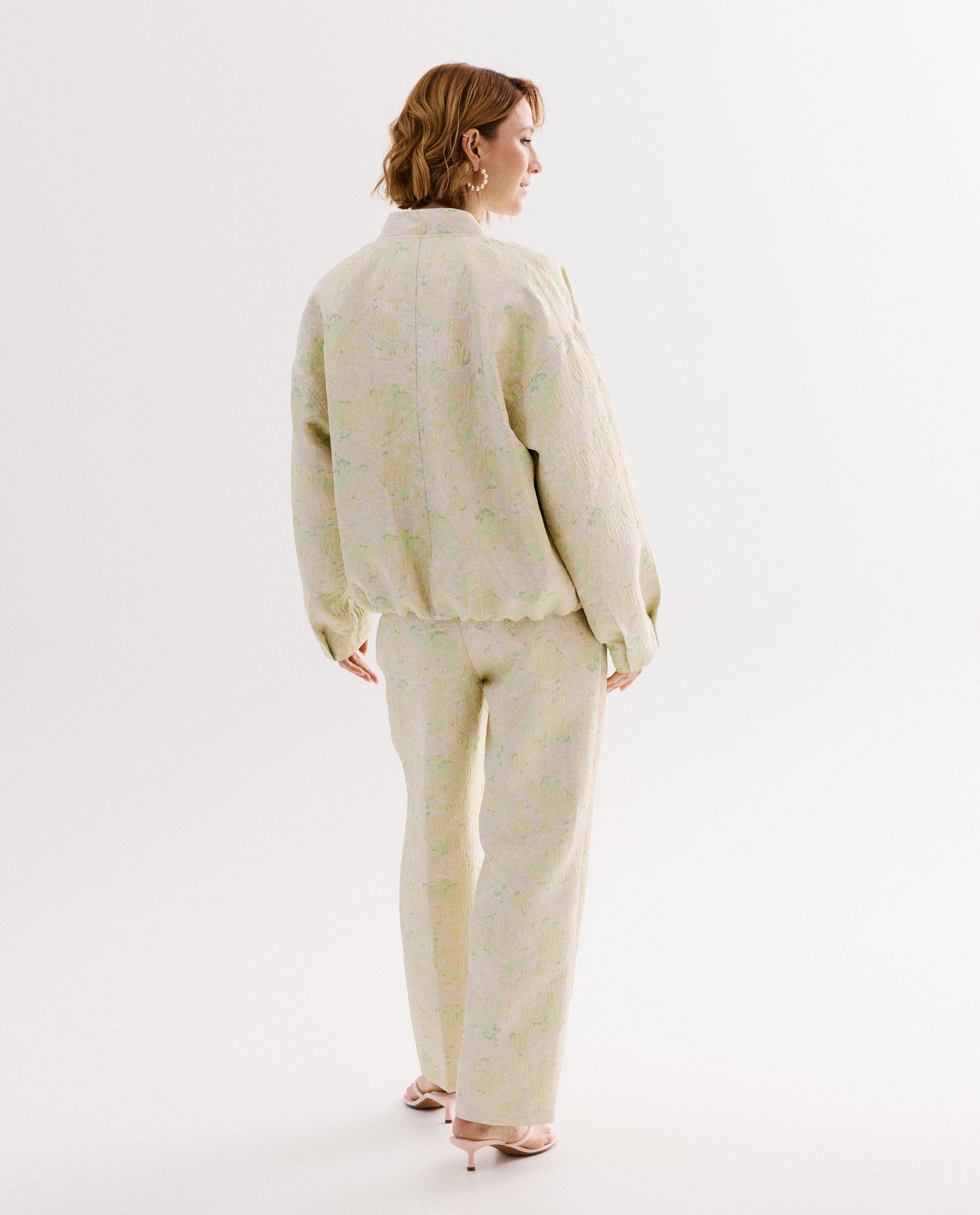 Bomber jacquard avec motif - D&eacute;tails du produit - vert clair - image num&eacute;ro 3