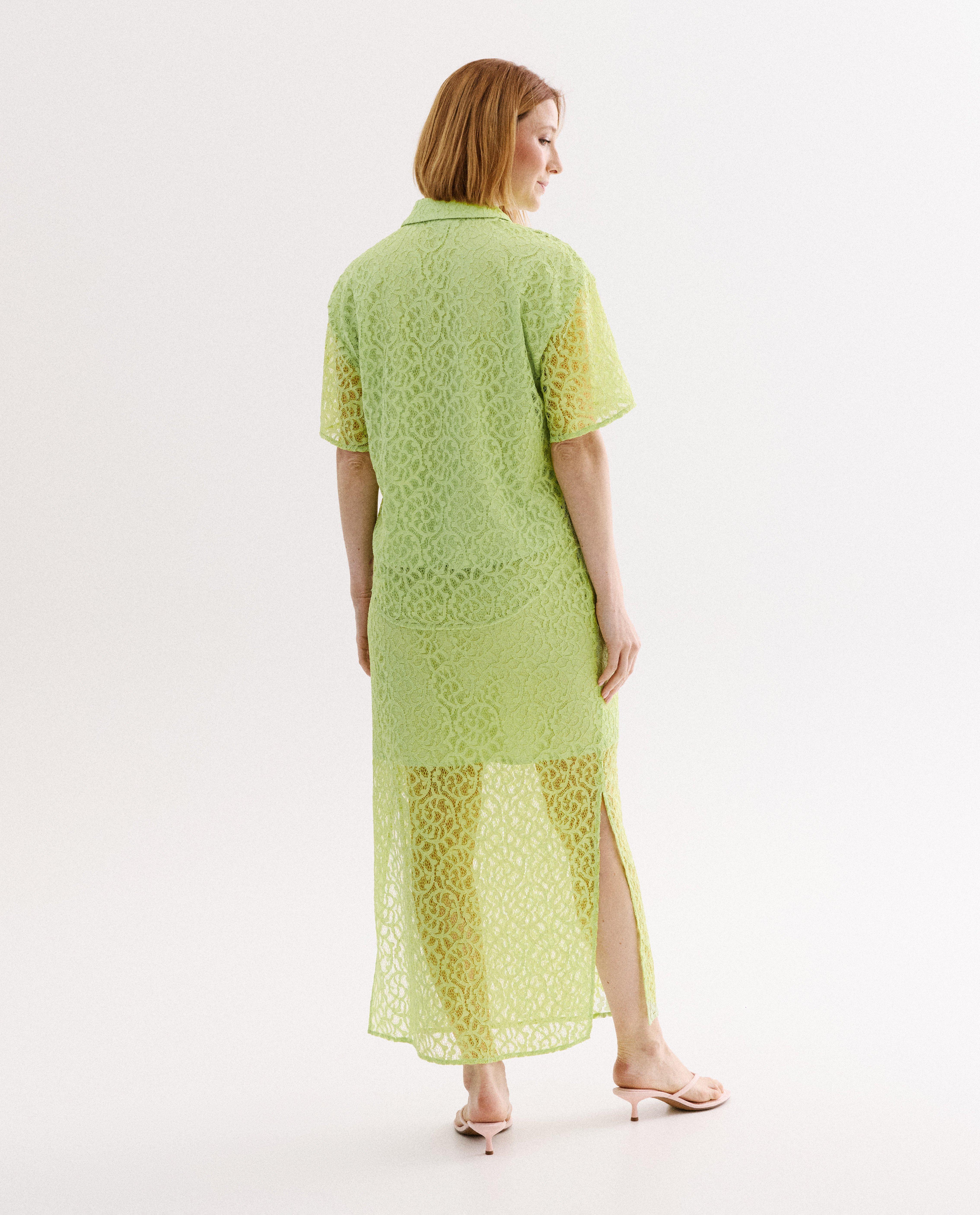 Rok met kanten bloemenpatroon - Product Detail - lichtgroen - afbeelding nummer 2