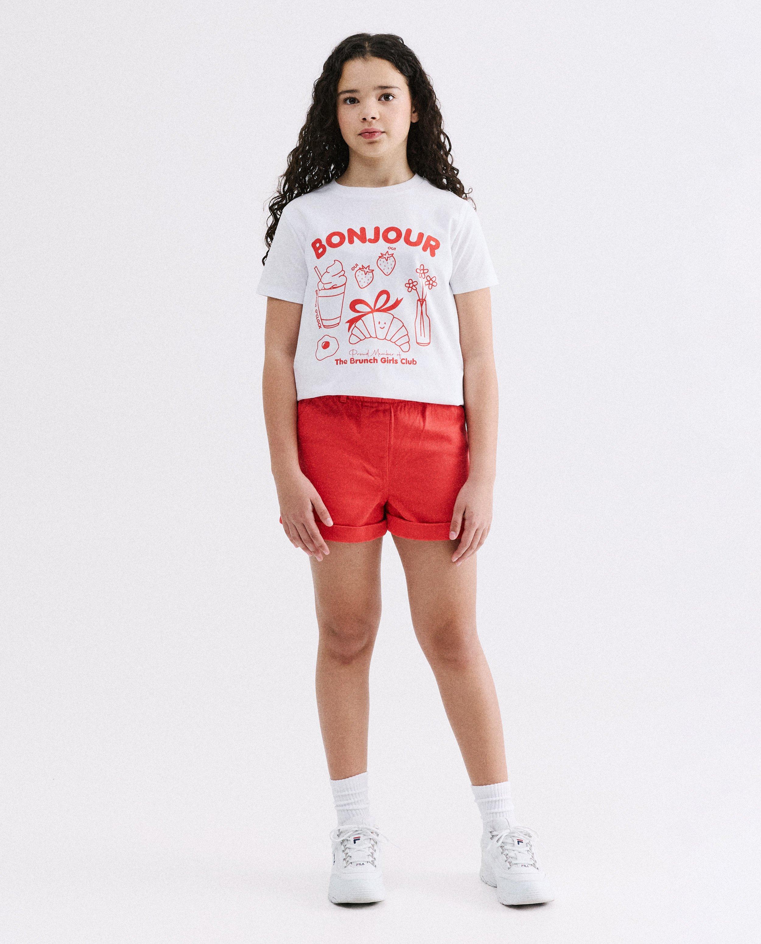 Short en jean - D&eacute;tails du produit - rouge - image num&eacute;ro 1