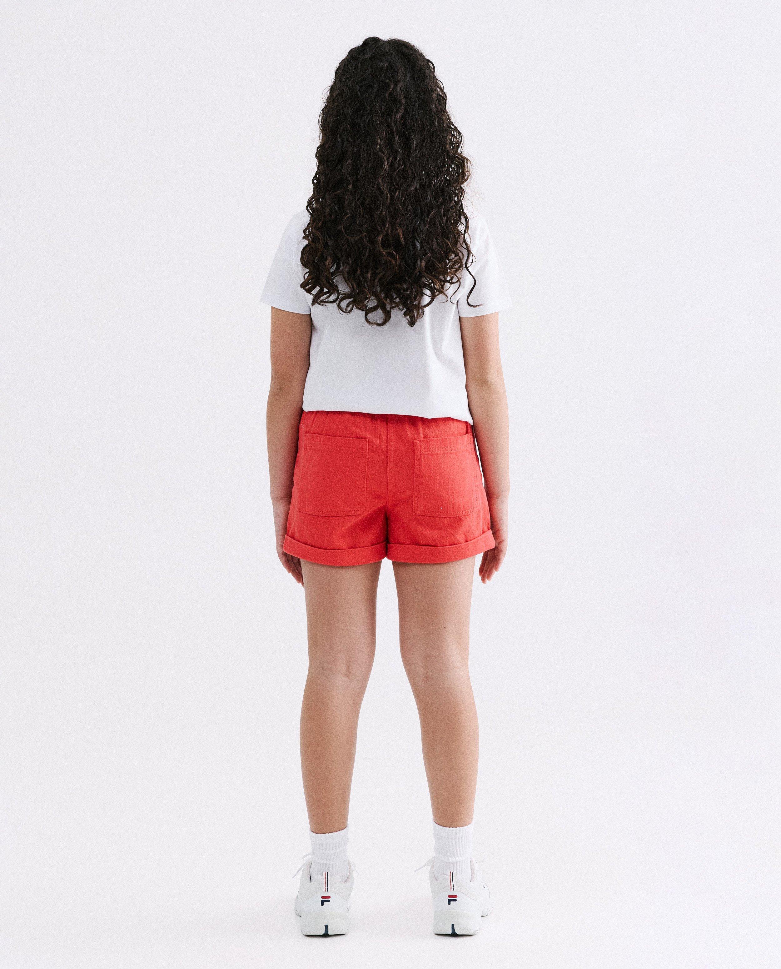 Short en jean - D&eacute;tails du produit - rouge - image num&eacute;ro 2