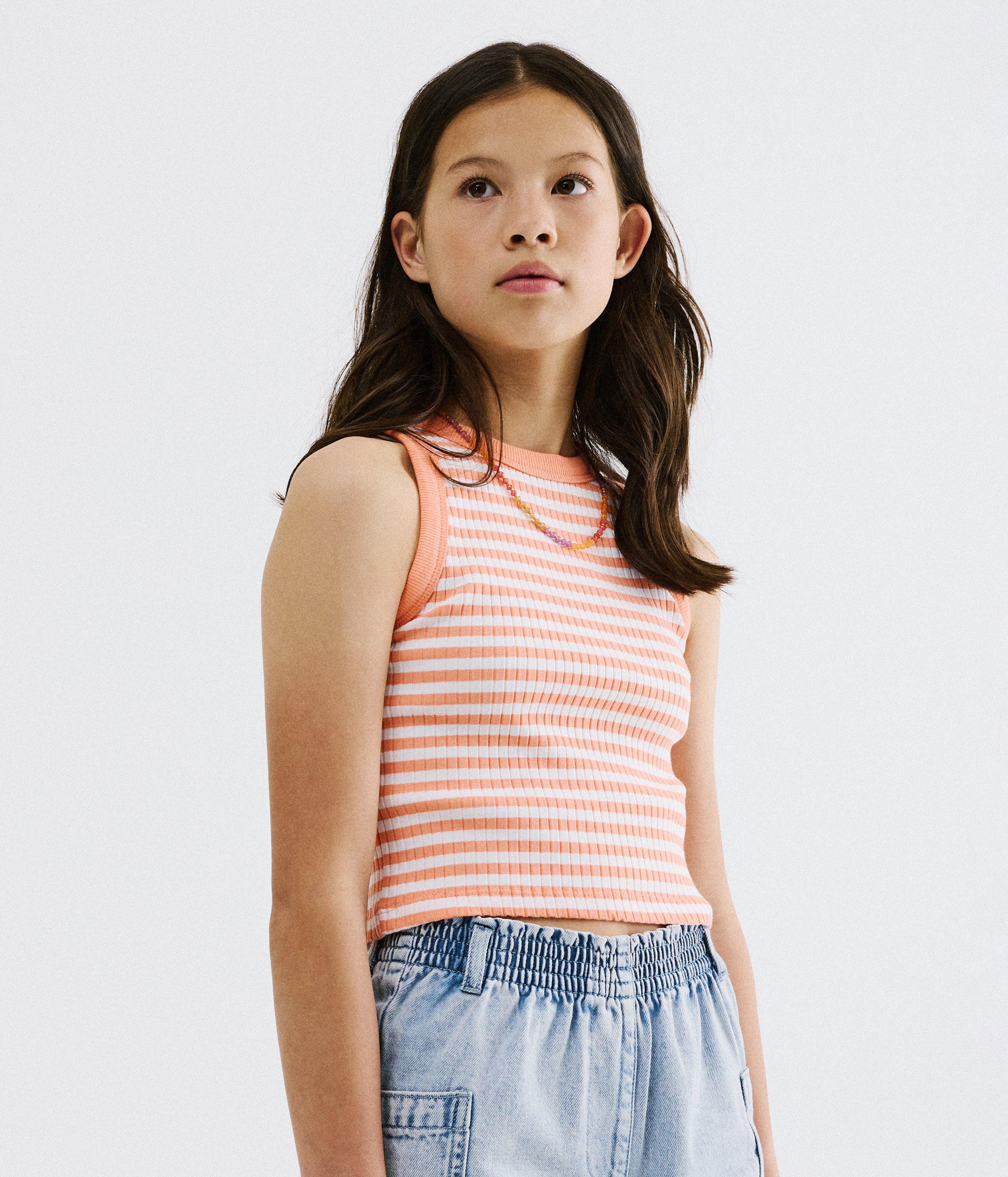 Top met strepen - Product Detail - oranje - afbeelding nummer 1