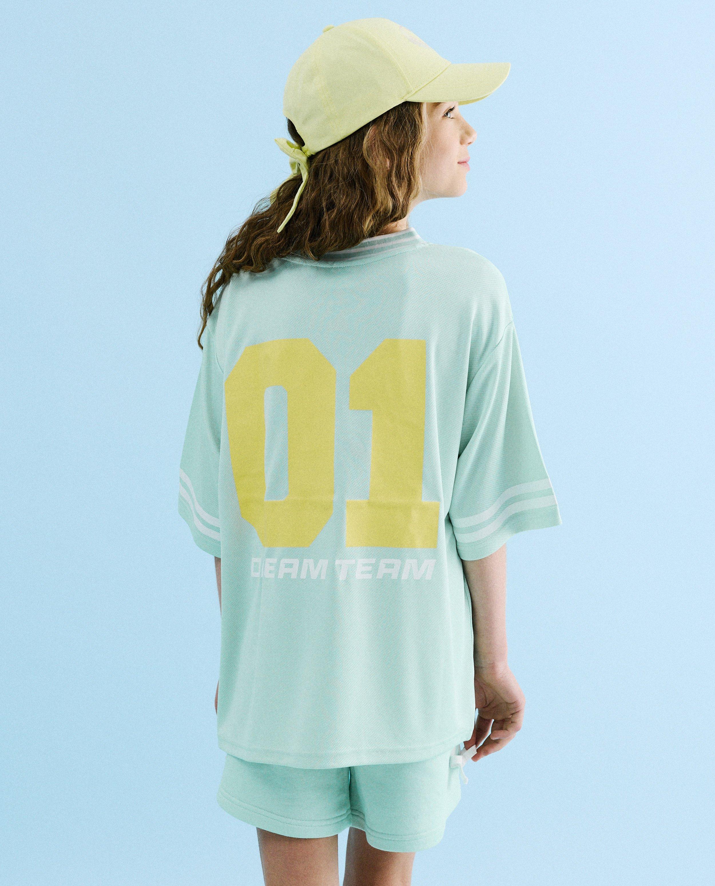 Mesh T-shirt met backprint, 116-164 - Product Detail - lichtgroen - afbeelding nummer 1