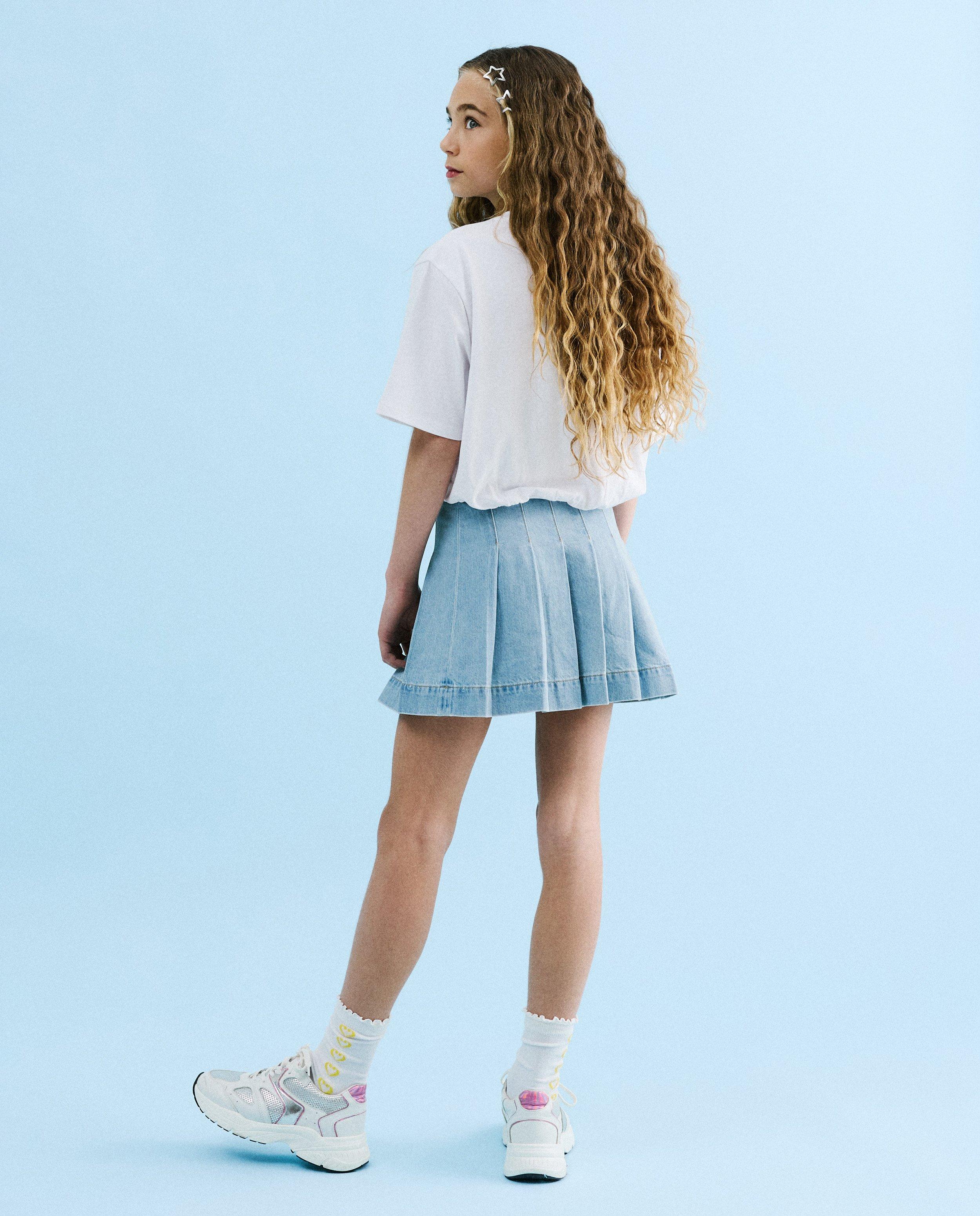 T-shirt met reli&euml;fprint, oversized fit, 116-164 - Product Detail - wit - afbeelding nummer 3