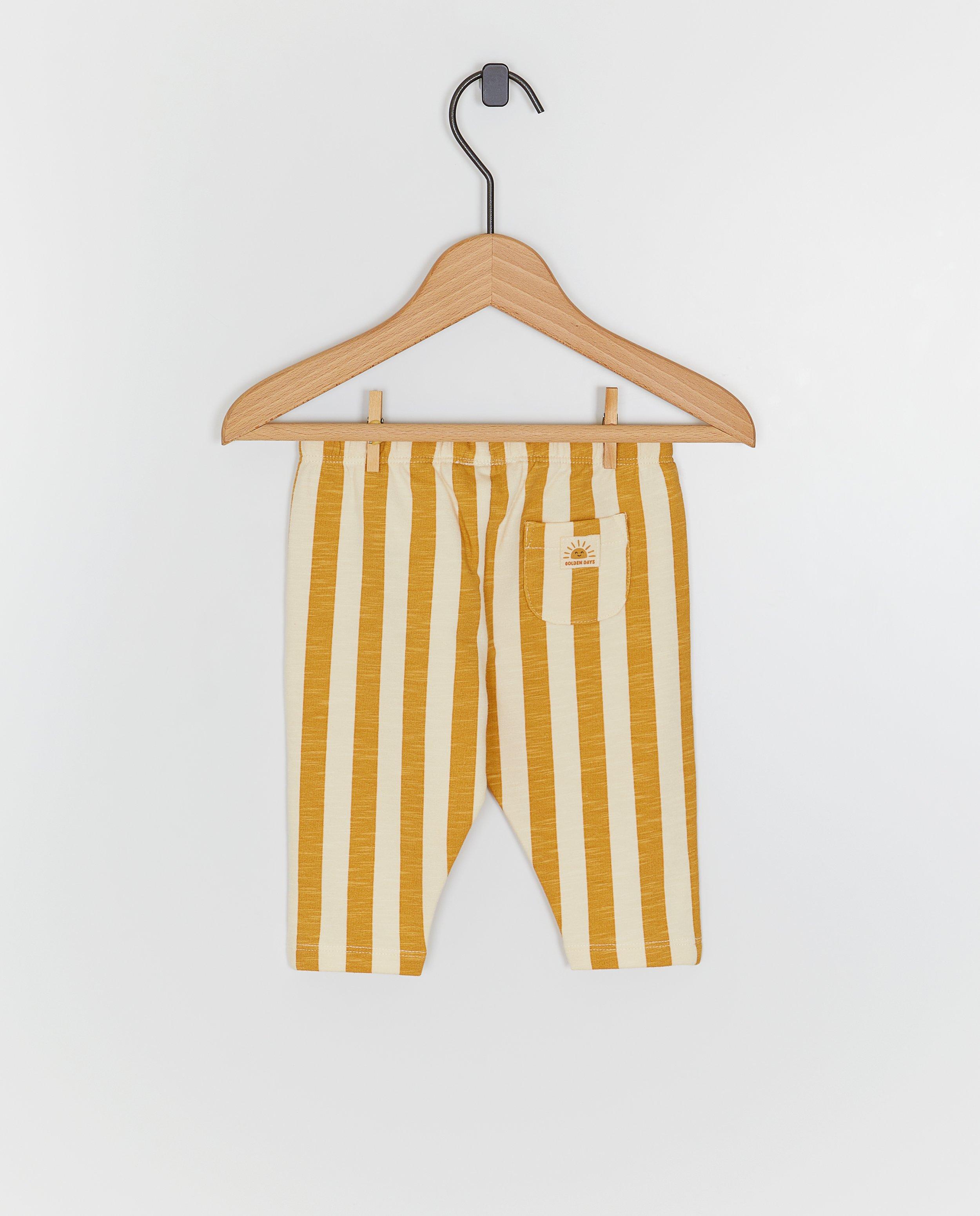 Broek met strepen, loose fit - Product Detail - geel - afbeelding nummer 2