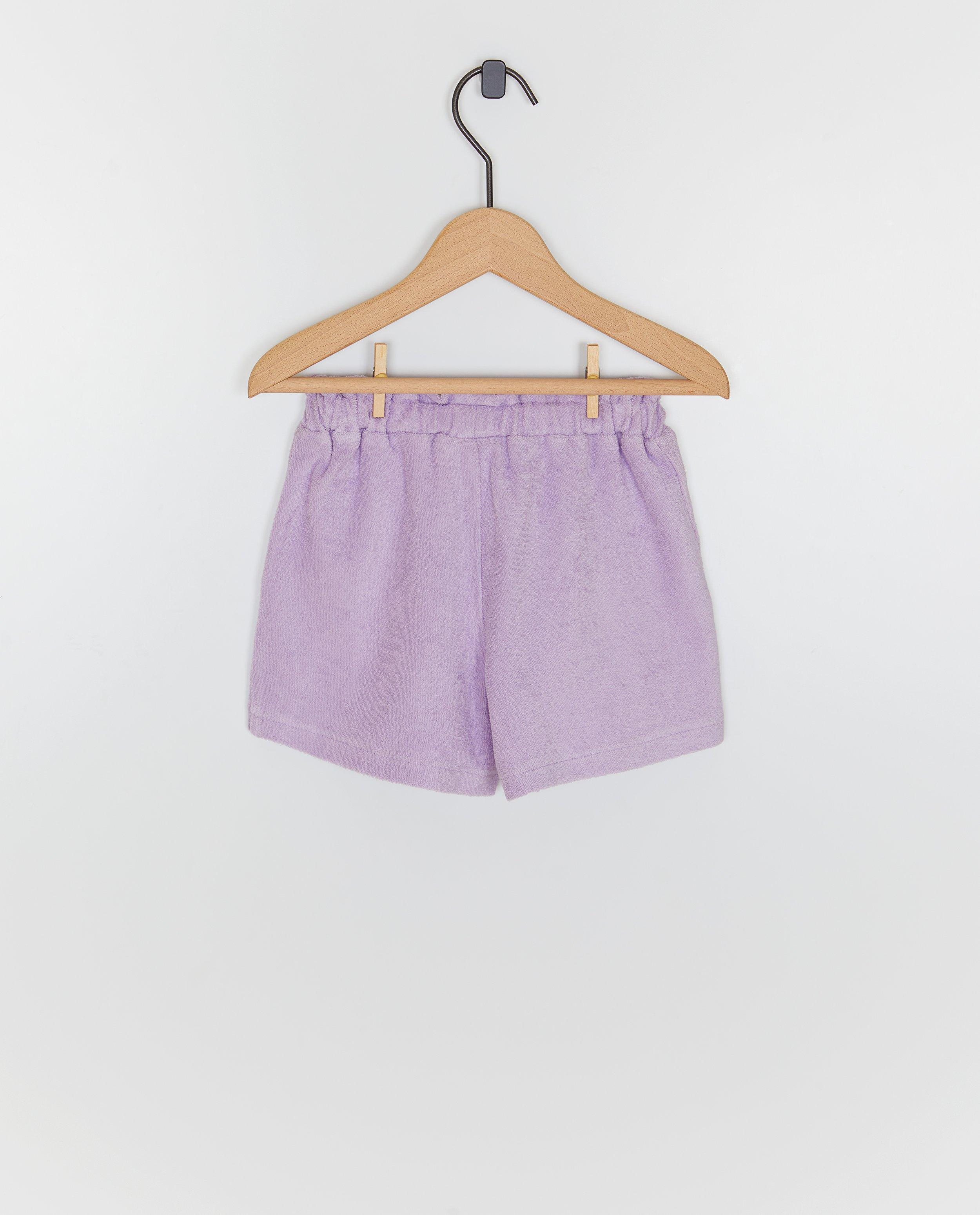 Short en 100% coton bio, 62-92 - D&eacute;tails du produit - violet - image num&eacute;ro 2