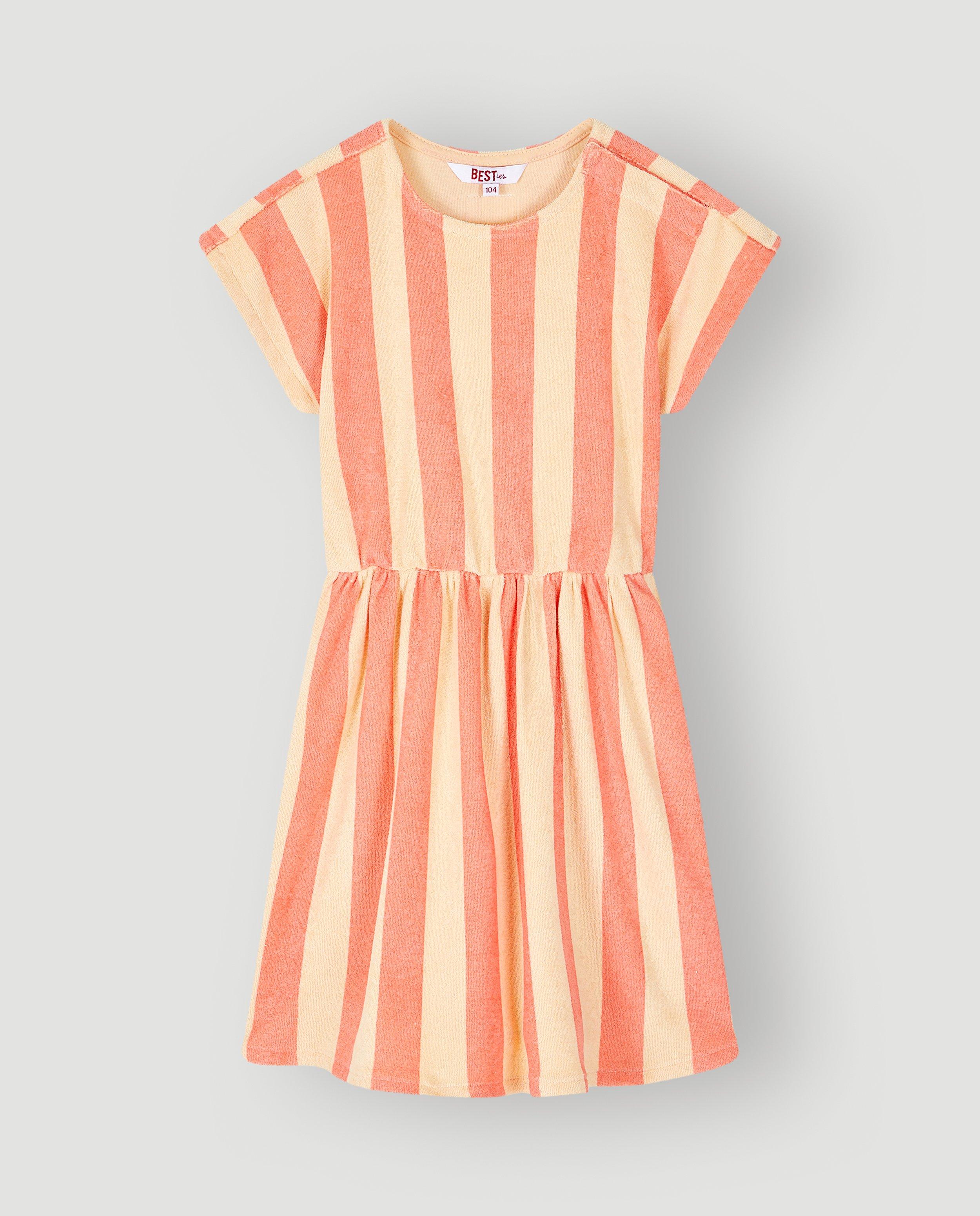 Robe avec rayures - D&eacute;tails du produit - orange - image num&eacute;ro 4
