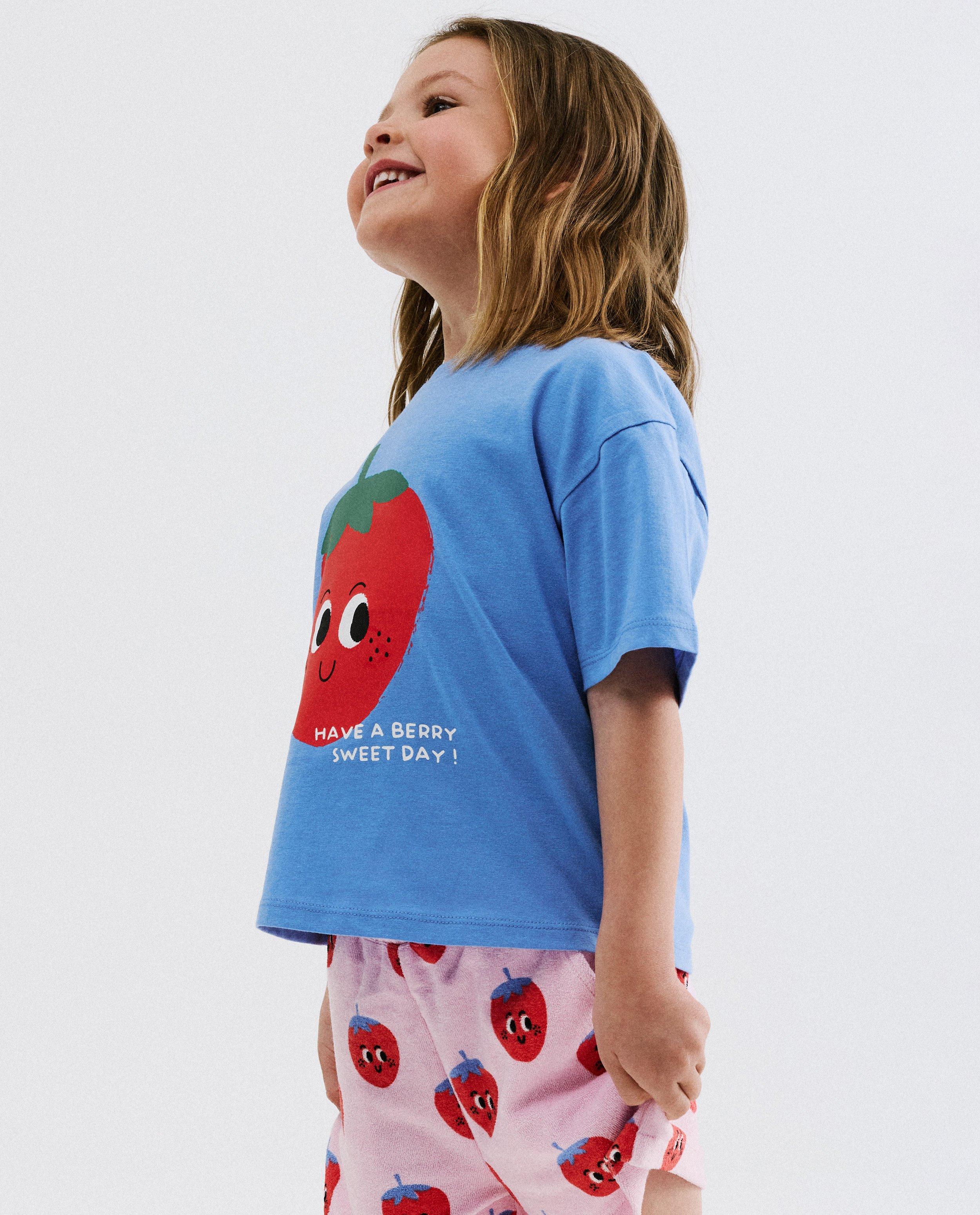 T-shirt avec imprim&eacute; - D&eacute;tails du produit - bleu - image num&eacute;ro 1