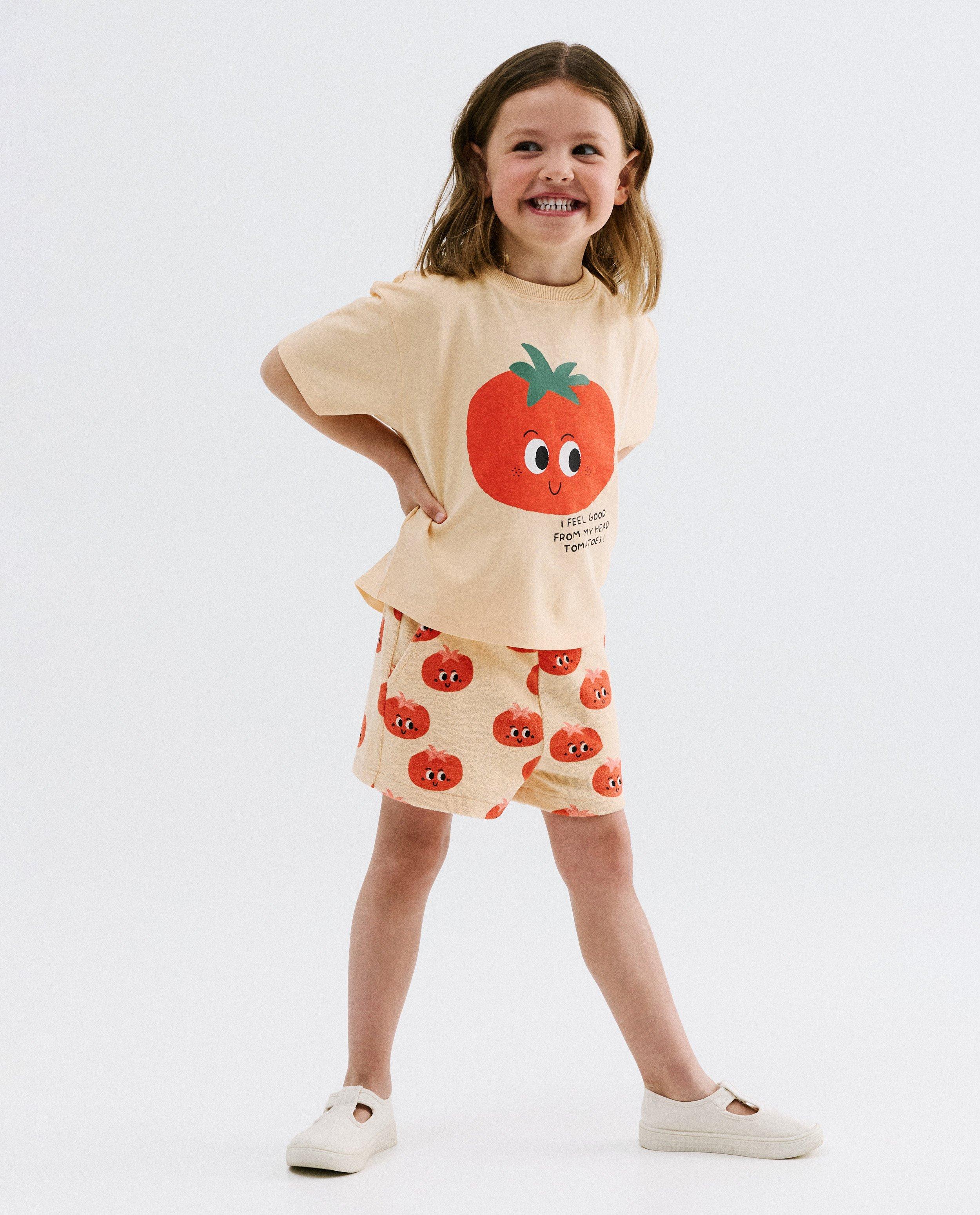 T-shirt avec imprim&eacute; - D&eacute;tails du produit - orange clair - image num&eacute;ro 2