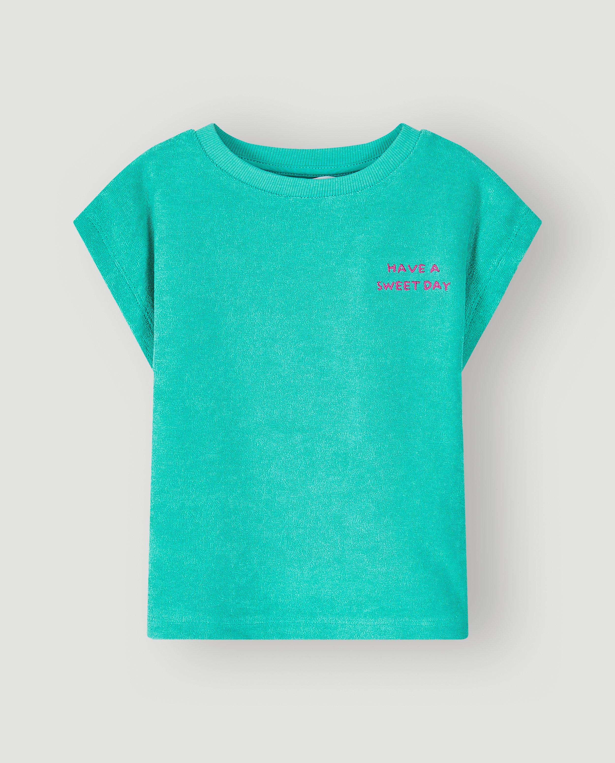 T-shirt avec inscription brod&eacute;e - D&eacute;tails du produit - khaki - image num&eacute;ro 4