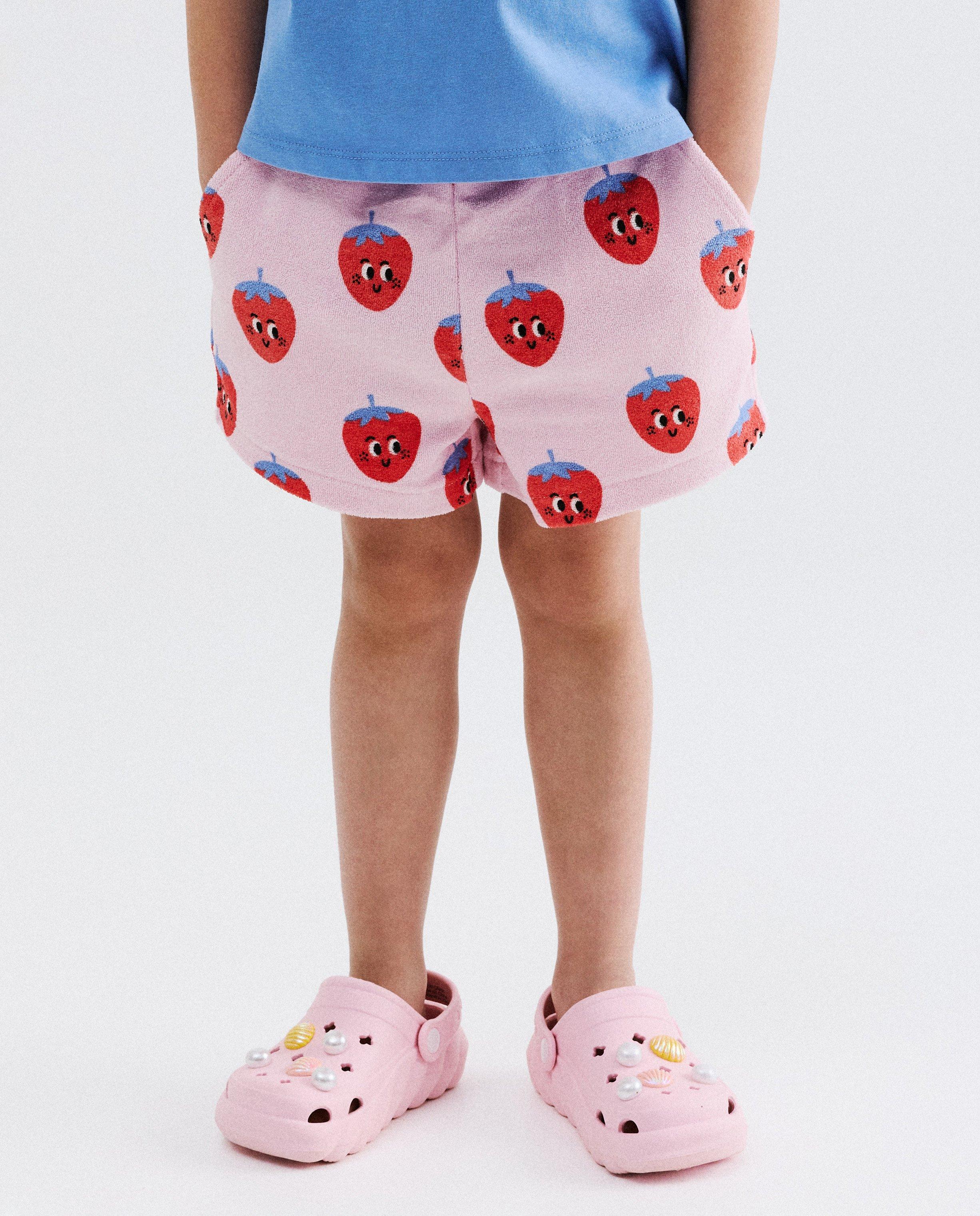 Badstof short met print - Product Detail - lichtroze - afbeelding nummer 3