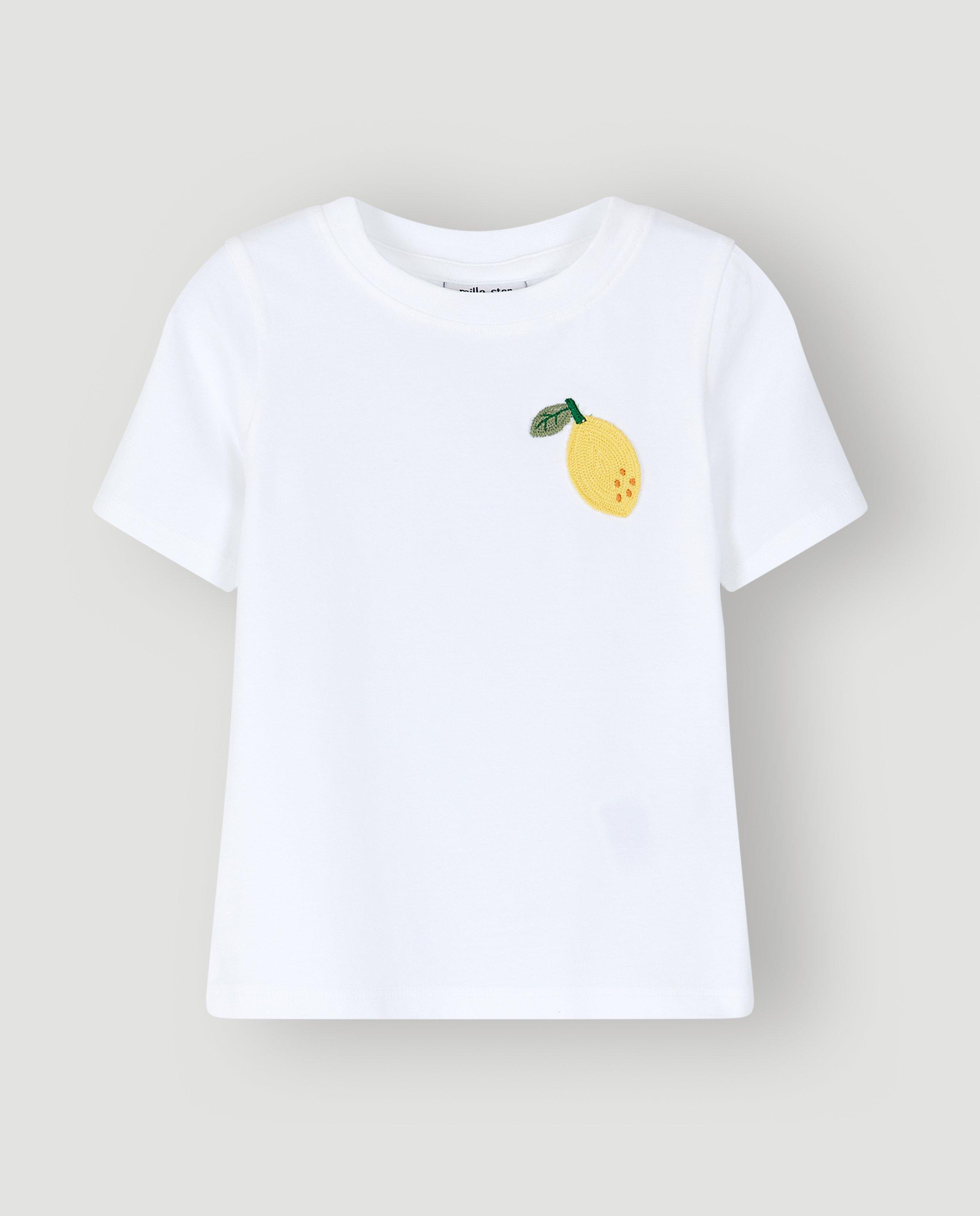 T-shirt met geborduurde citroen - Product Detail - wit - afbeelding nummer 3