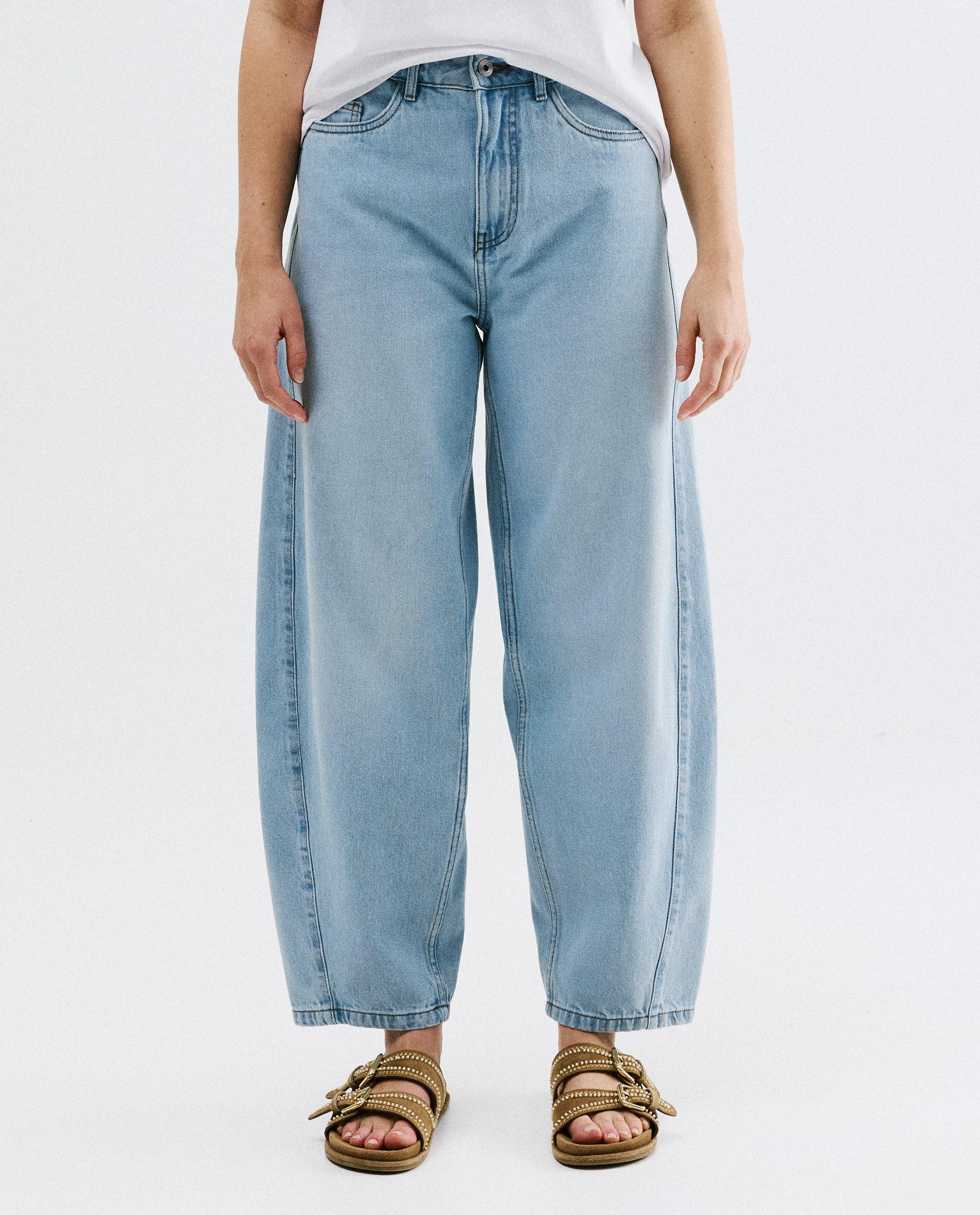 Jeans - Jeans met siernaden, balloon fit, 34-46