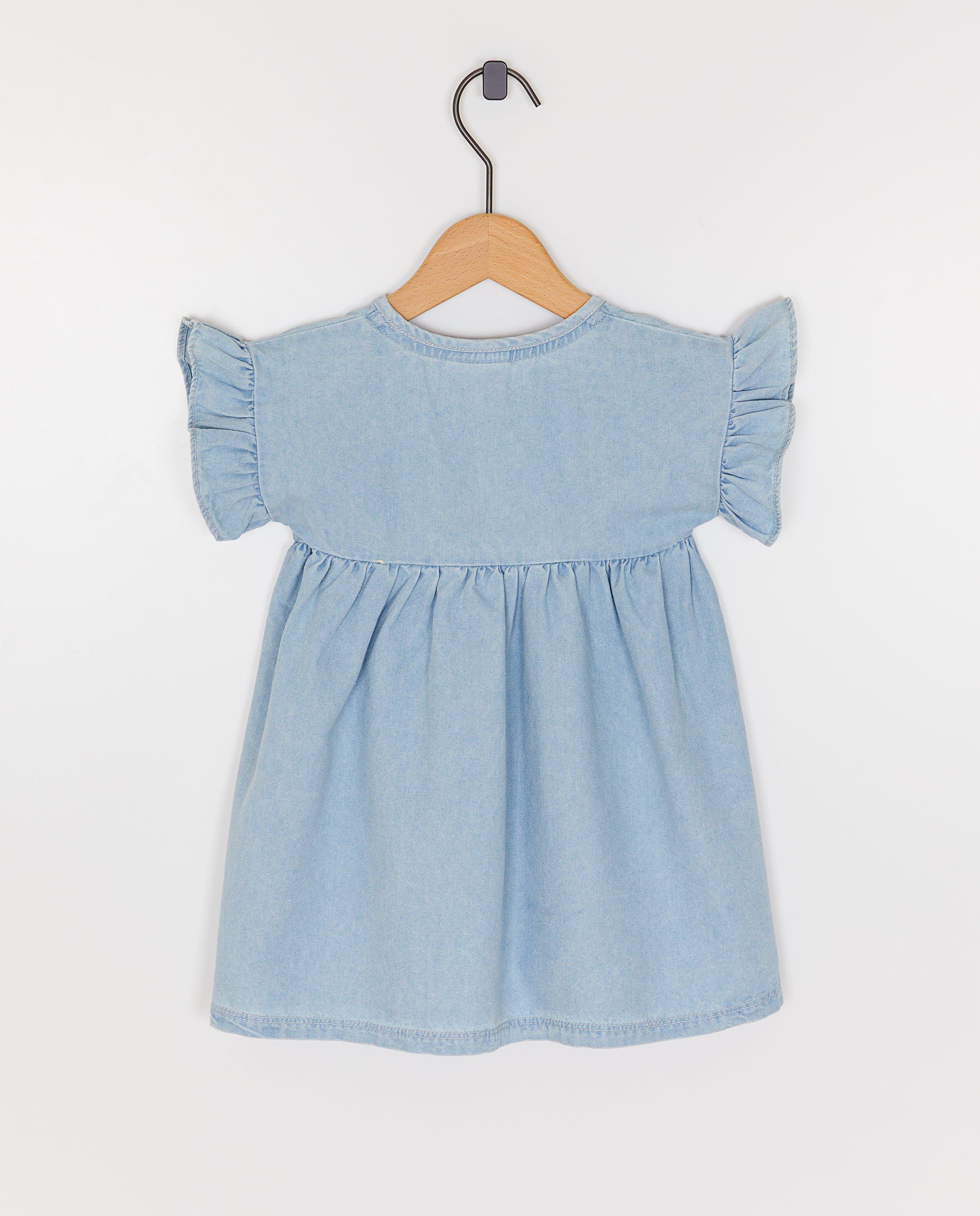 Jeansjurk met geborduurde bloemen - Product Detail - lichtblauw - afbeelding nummer 2