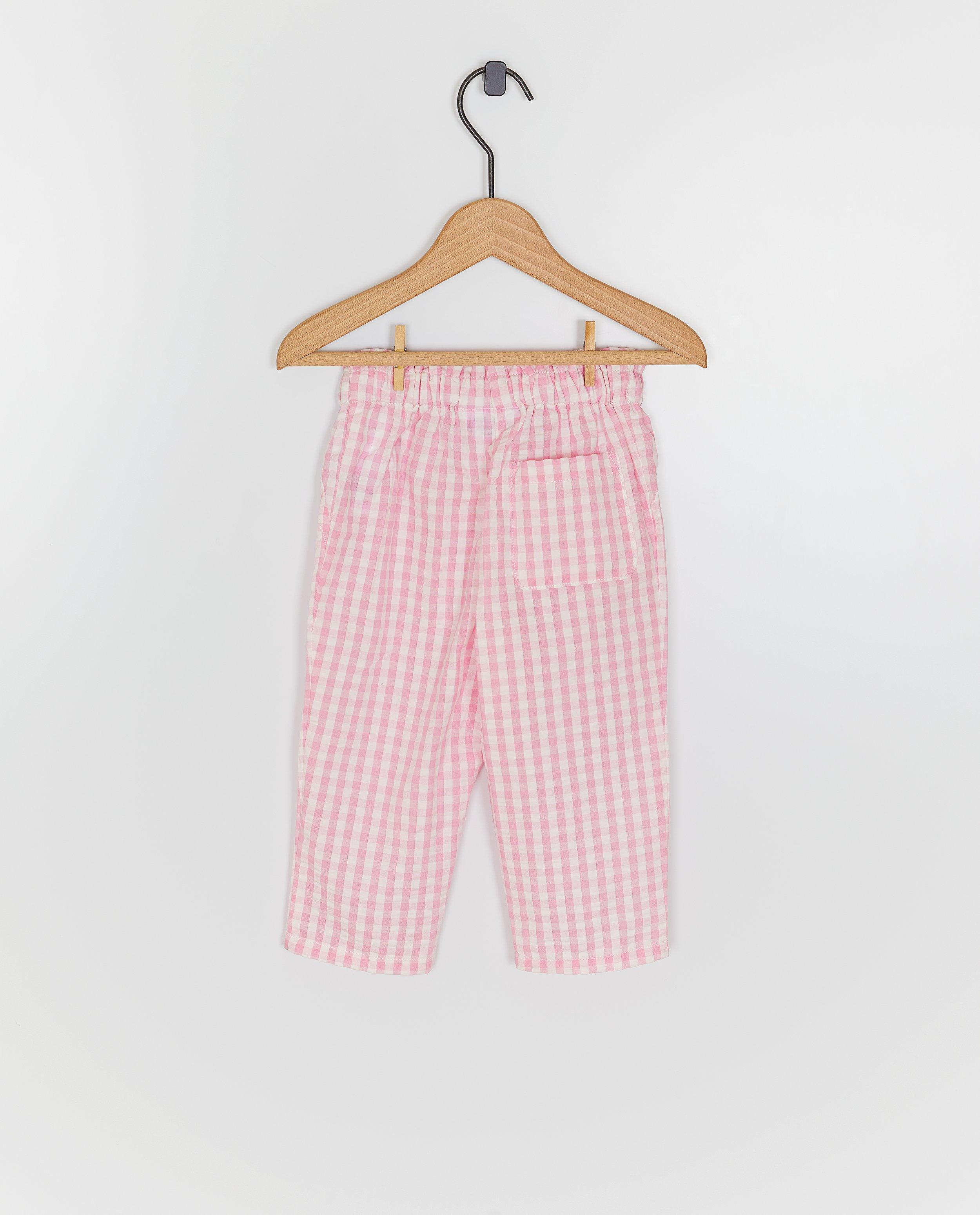 Pantalon avec texture - D&eacute;tails du produit - rose - image num&eacute;ro 3