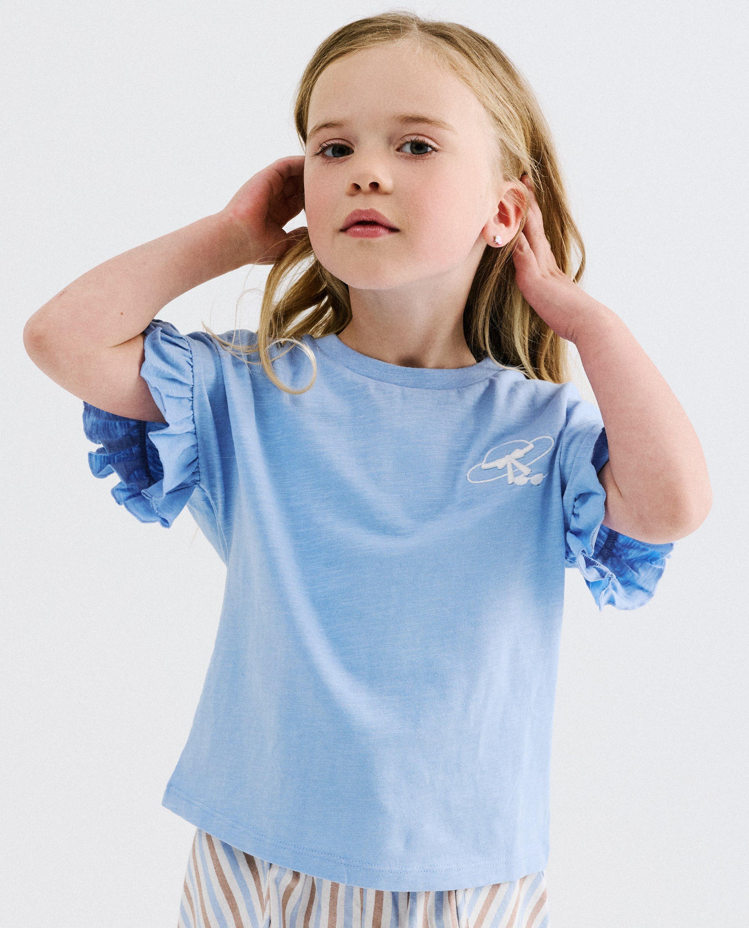 T-shirt met geborduurde hoed, boxy fit