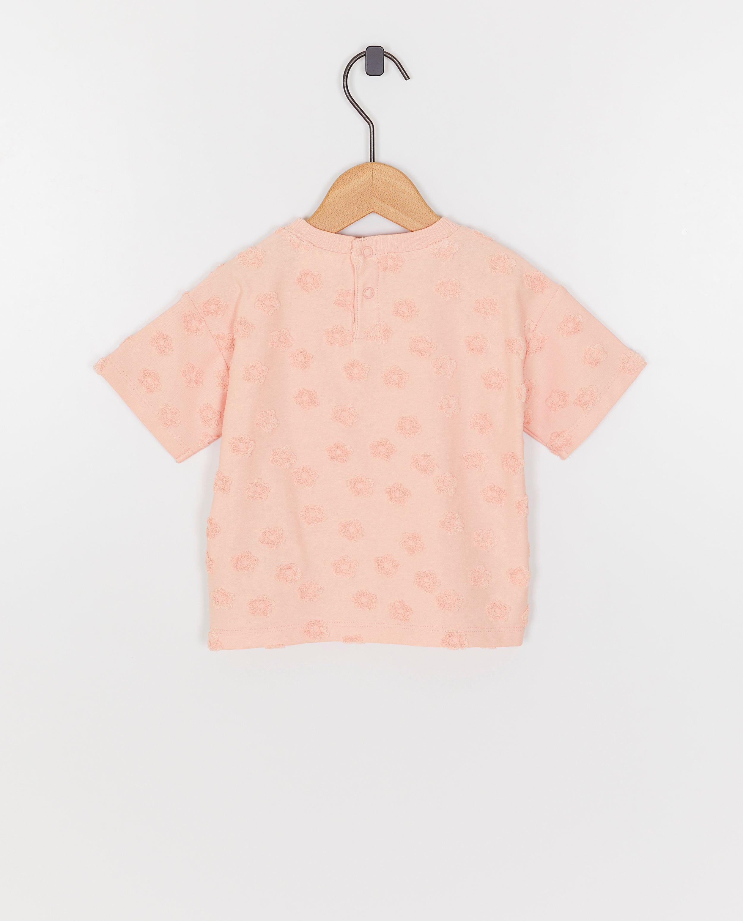 T-shirt en &eacute;ponge, loose fit - D&eacute;tails du produit - orange - image num&eacute;ro 2