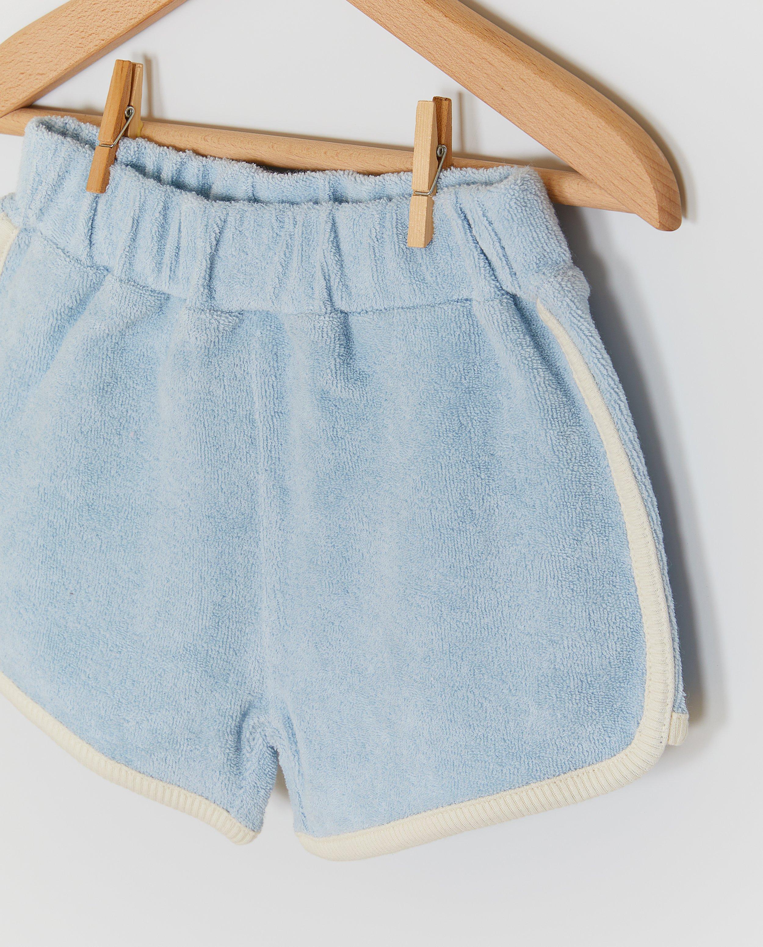 Short en &eacute;ponge - D&eacute;tails du produit - bleu clair - image num&eacute;ro 3