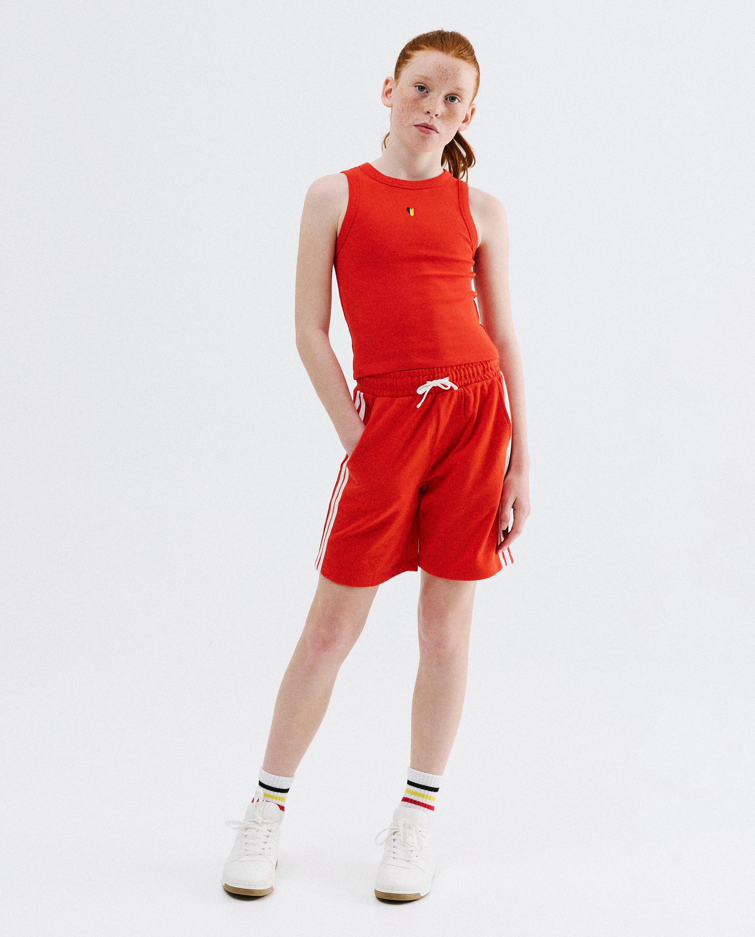 Short met zijstreep, unisex, supporterscollectie, 134-170 - Product Detail - donkerrood - afbeelding nummer 4