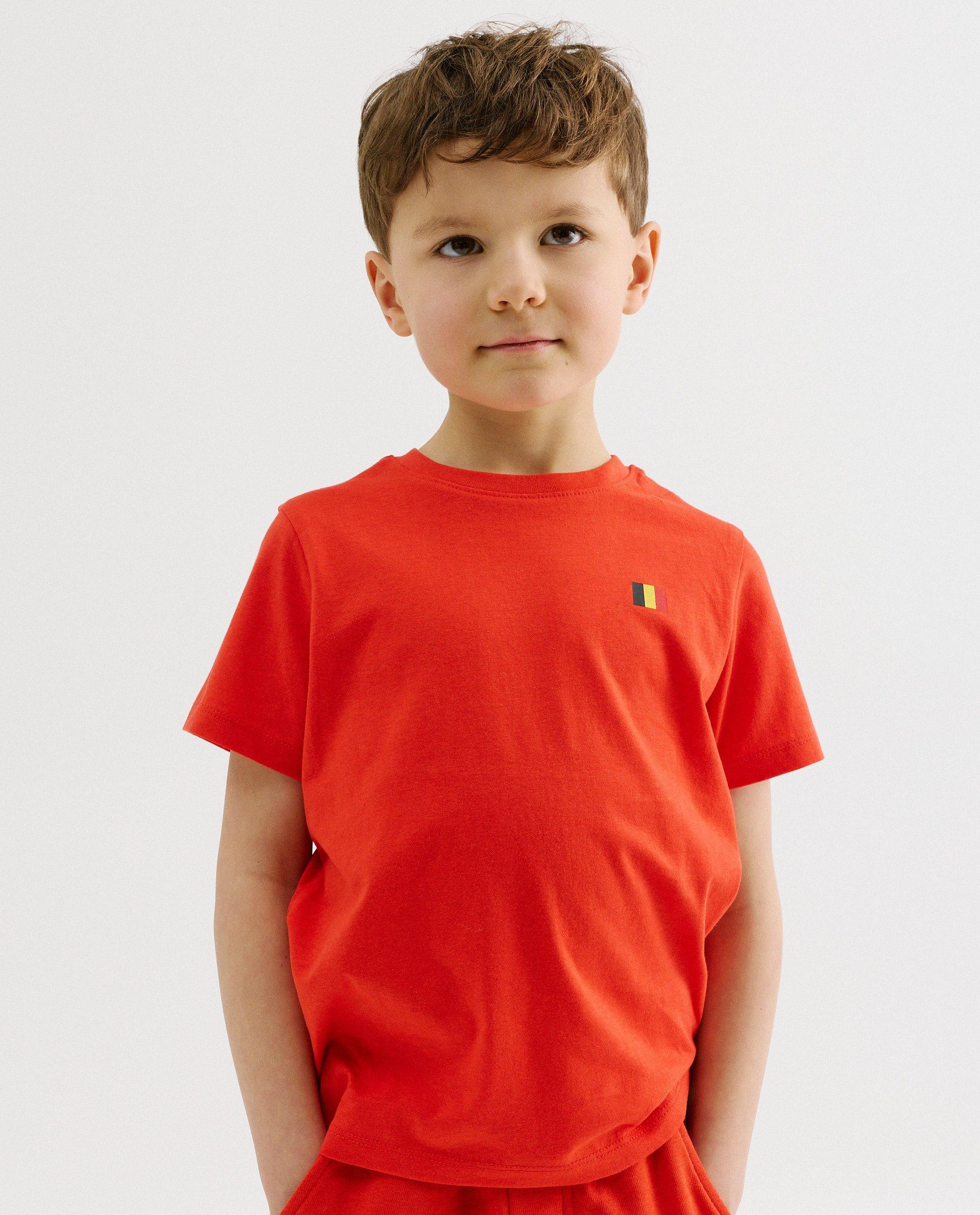 T-shirt met backprint, regular fit, supporterscollectie, 98-128 - Product Detail - donkerrood - afbeelding nummer 1