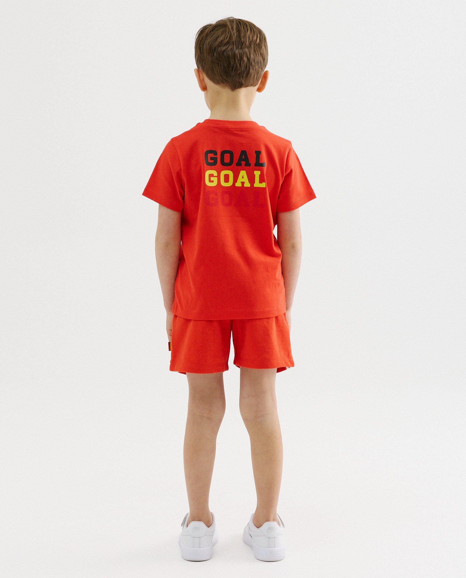 T-shirt met backprint, regular fit, supporterscollectie, 98-128 - Product Detail - donkerrood - afbeelding nummer 3