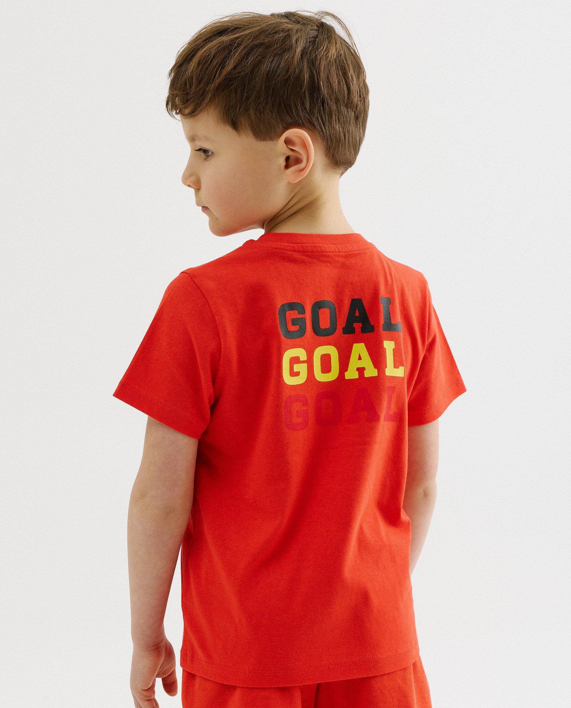 T-shirt met backprint, regular fit, supporterscollectie, 98-128 - Product Detail - donkerrood - afbeelding nummer 4