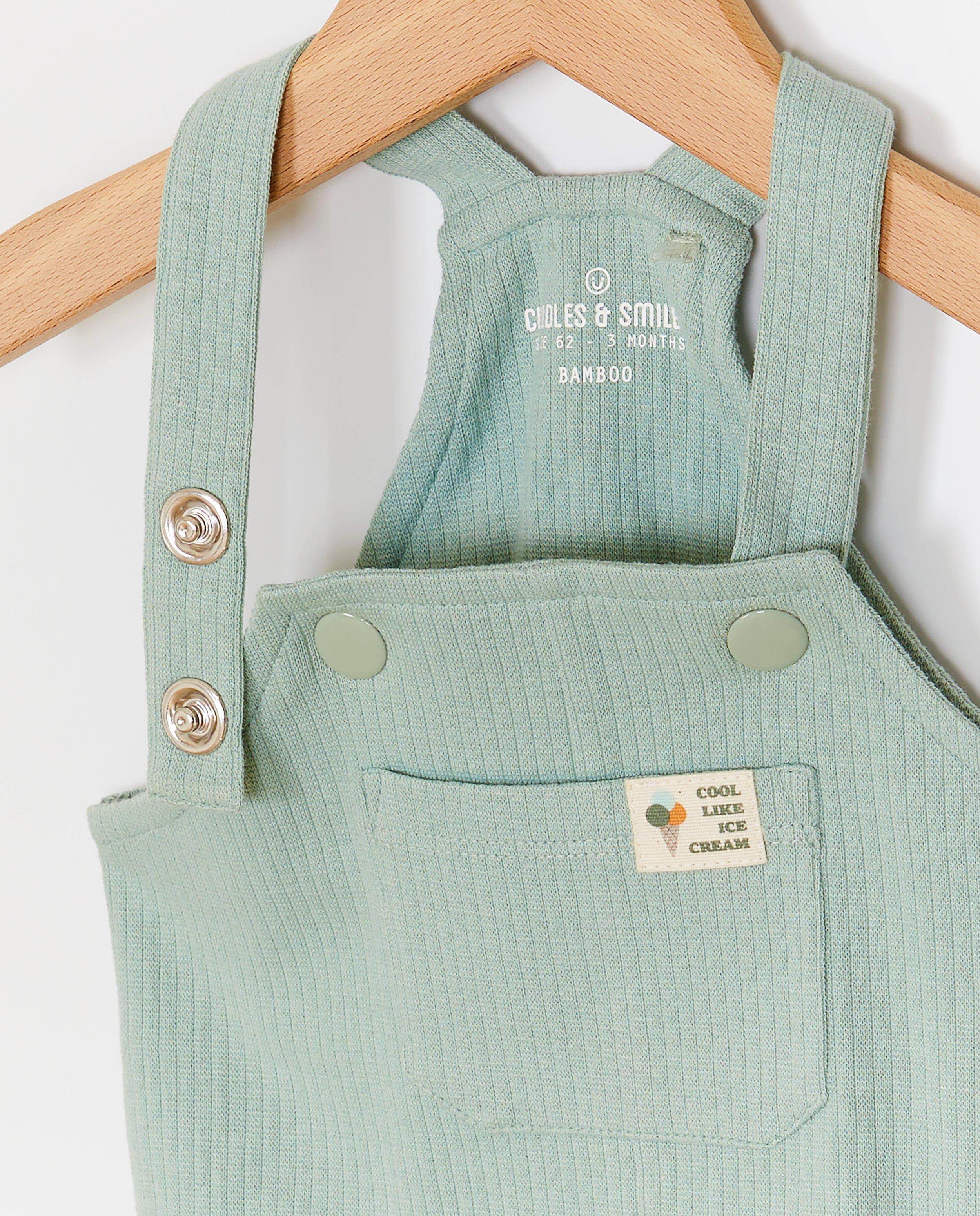 Salopette met fijn ribpatroon - Product Detail - khaki - afbeelding nummer 4